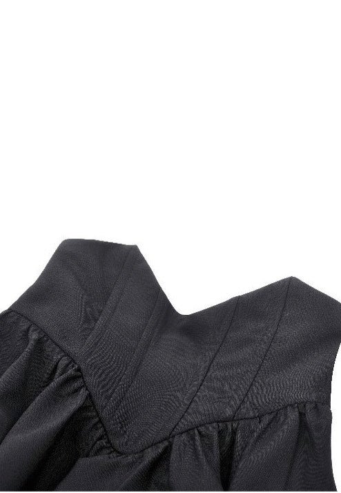 Dark In Love - Black Minimalist Batwing High-Waisted A-Line - Skirt | Women-Image