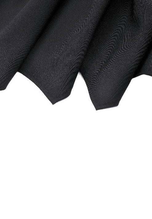 Dark In Love - Black Minimalist Batwing High-Waisted A-Line - Skirt | Women-Image