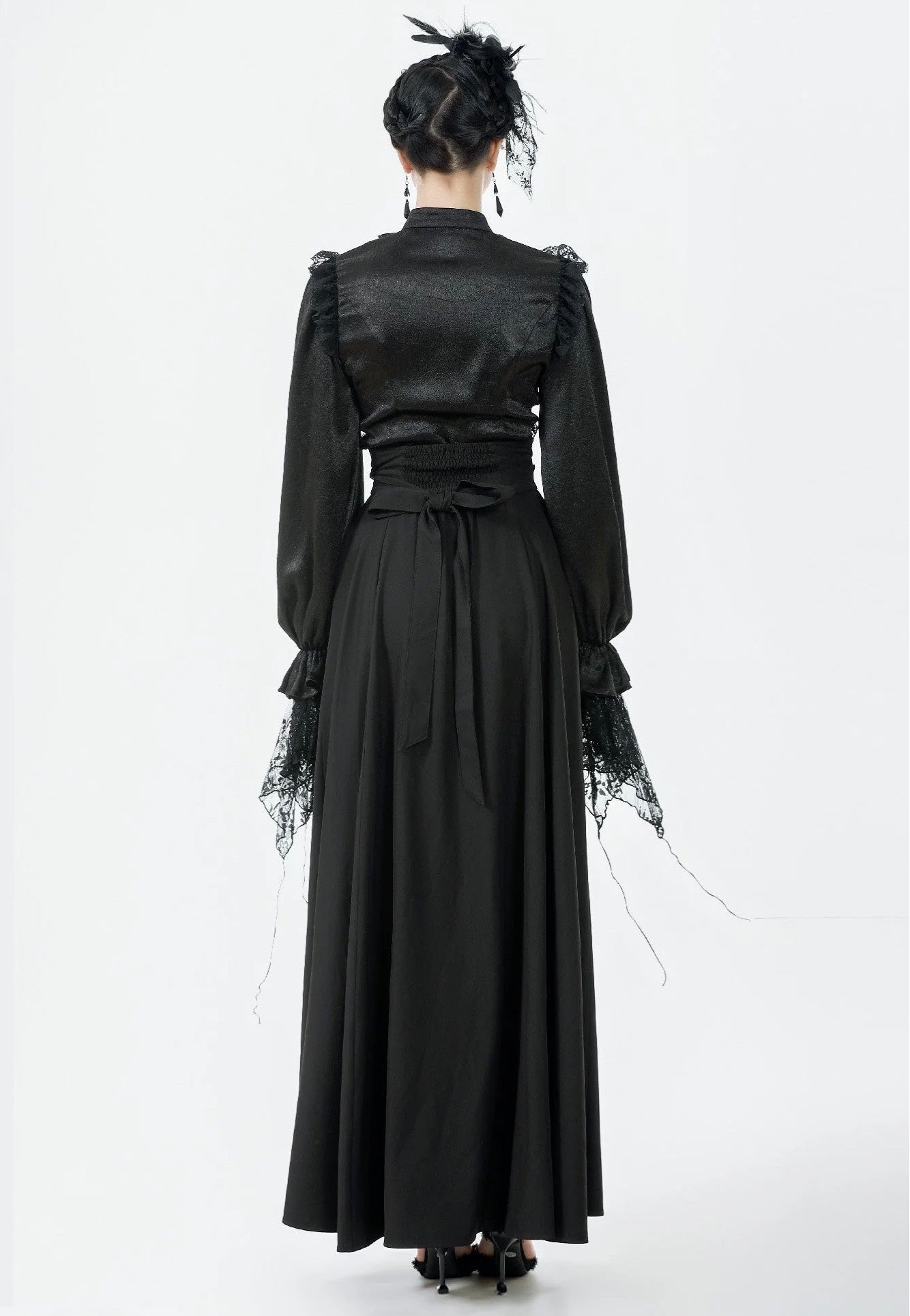 Dark In Love - Gothic Nun Pleated - Skirt | Women-Image