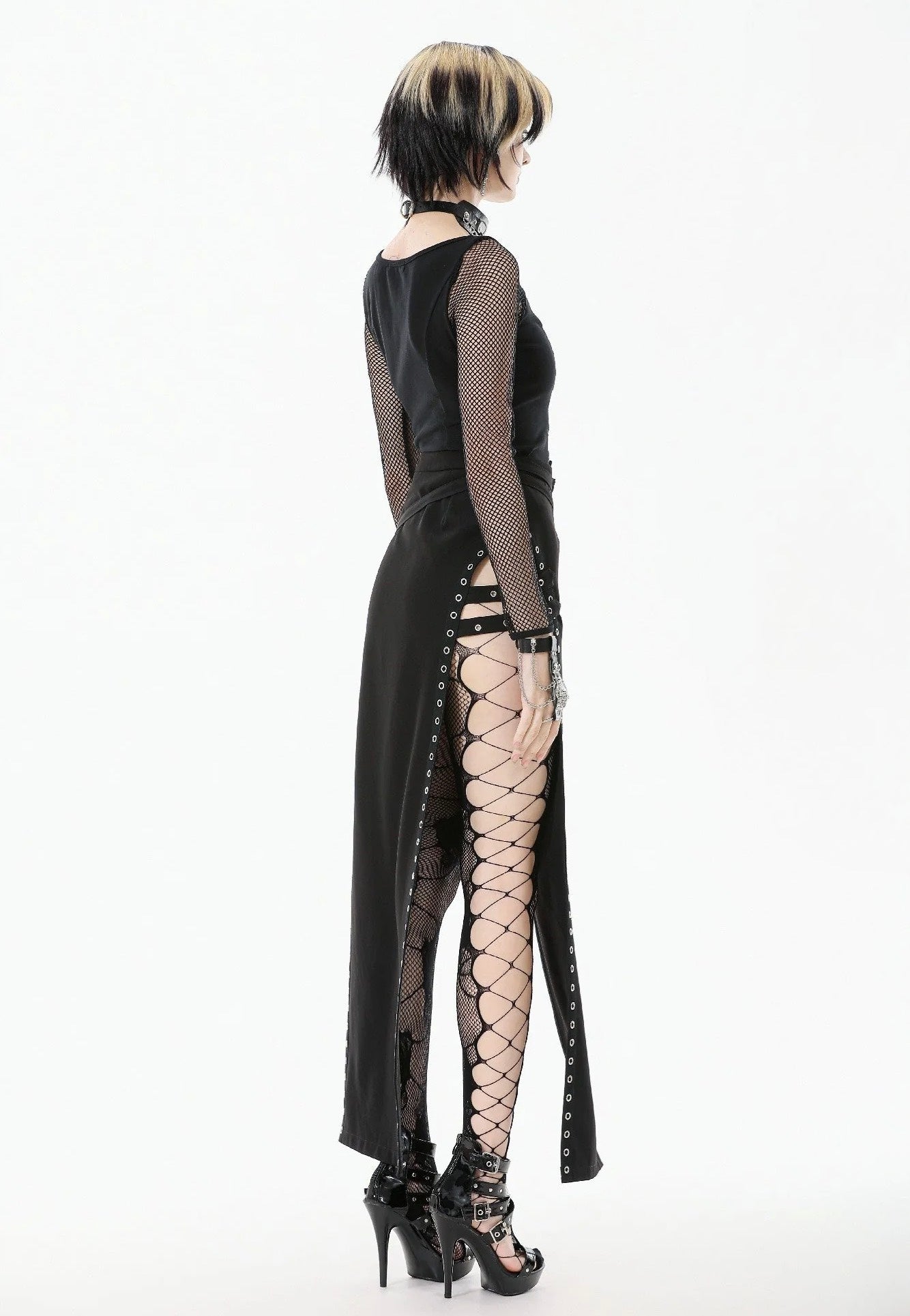 Dark In Love - Punk High-Slit - Skirt | Women-Image