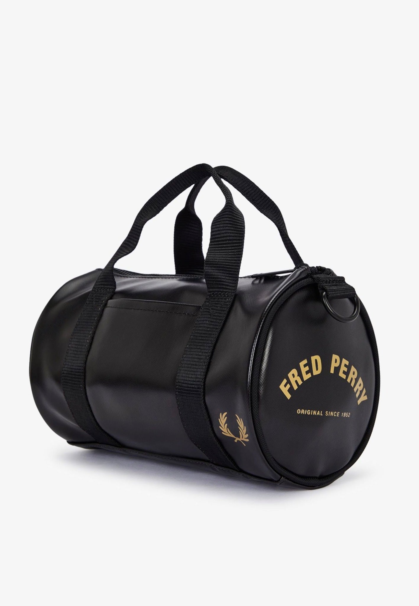 Fred Perry - Tonal Classic Mini Barrel Black/Gold - Dufflebag | Neutral-Image