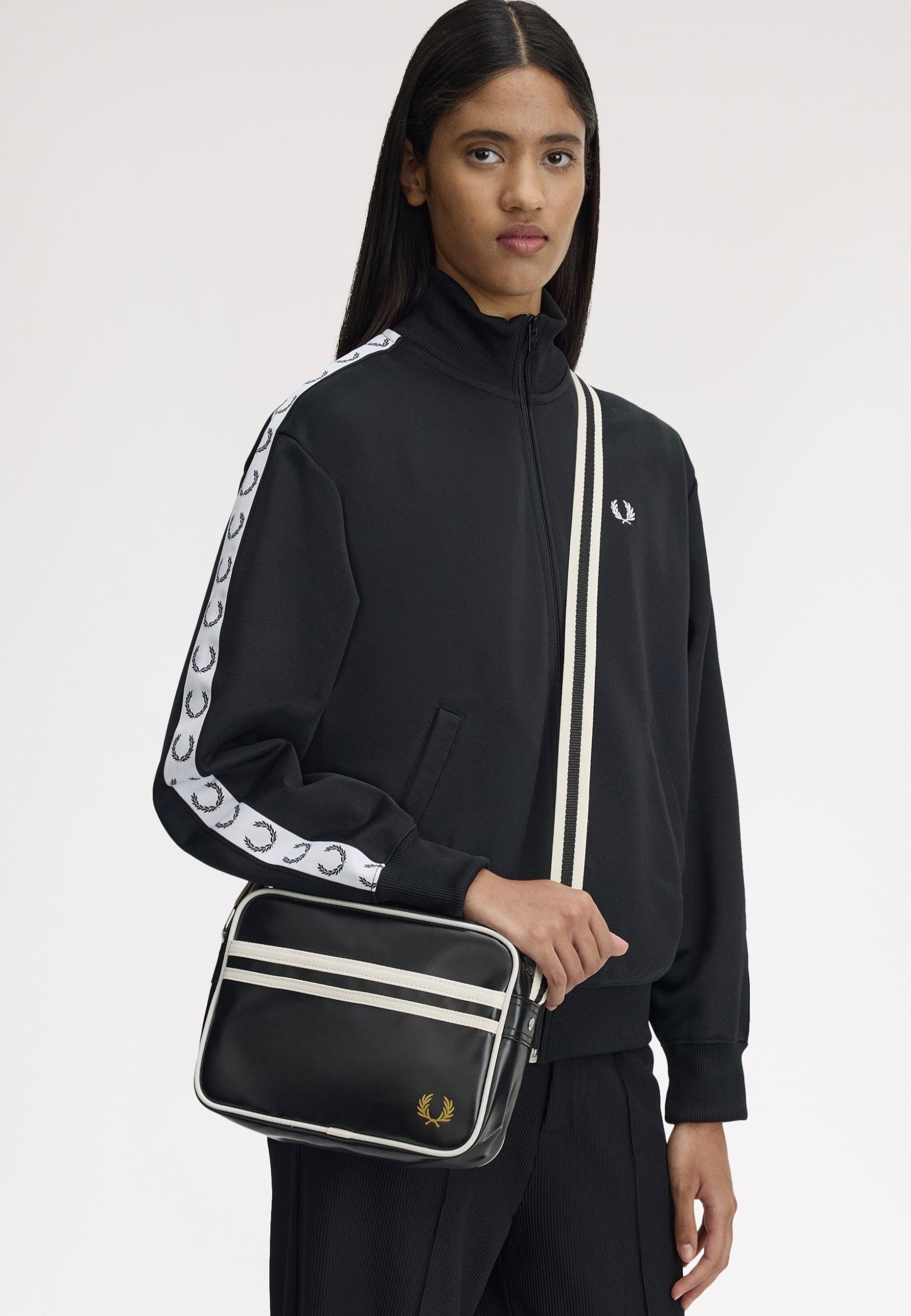Fred Perry - Classic Mini Black/Ecru - Shoulder Bag | Neutral-Image