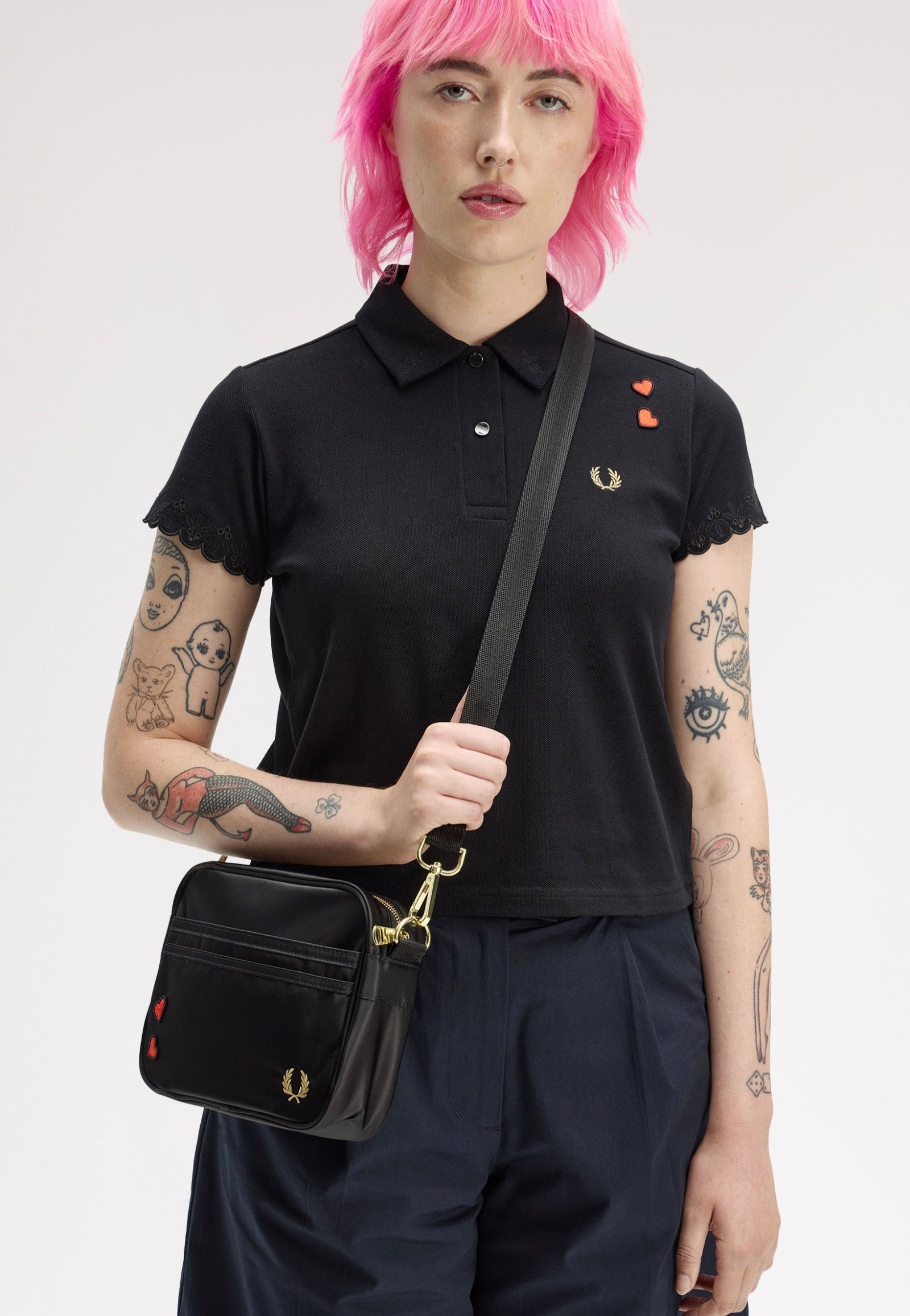 Fred Perry x Amy Winehouse - Amy Mini Shoulder Black - Bag | Neutral-Image