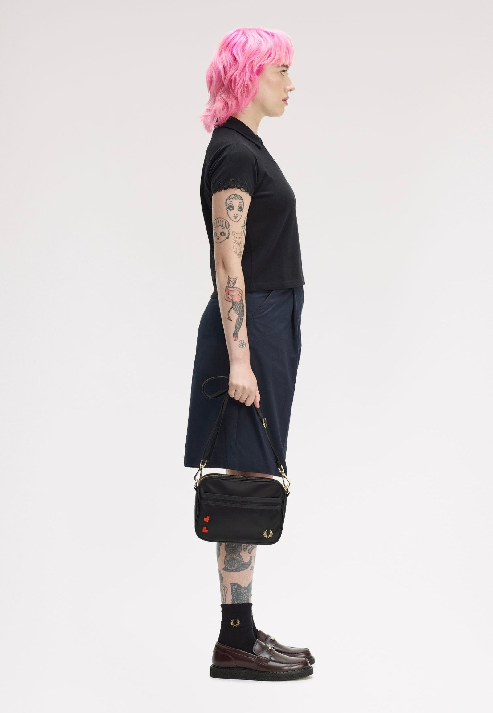 Fred Perry x Amy Winehouse - Amy Mini Shoulder Black - Bag | Neutral-Image