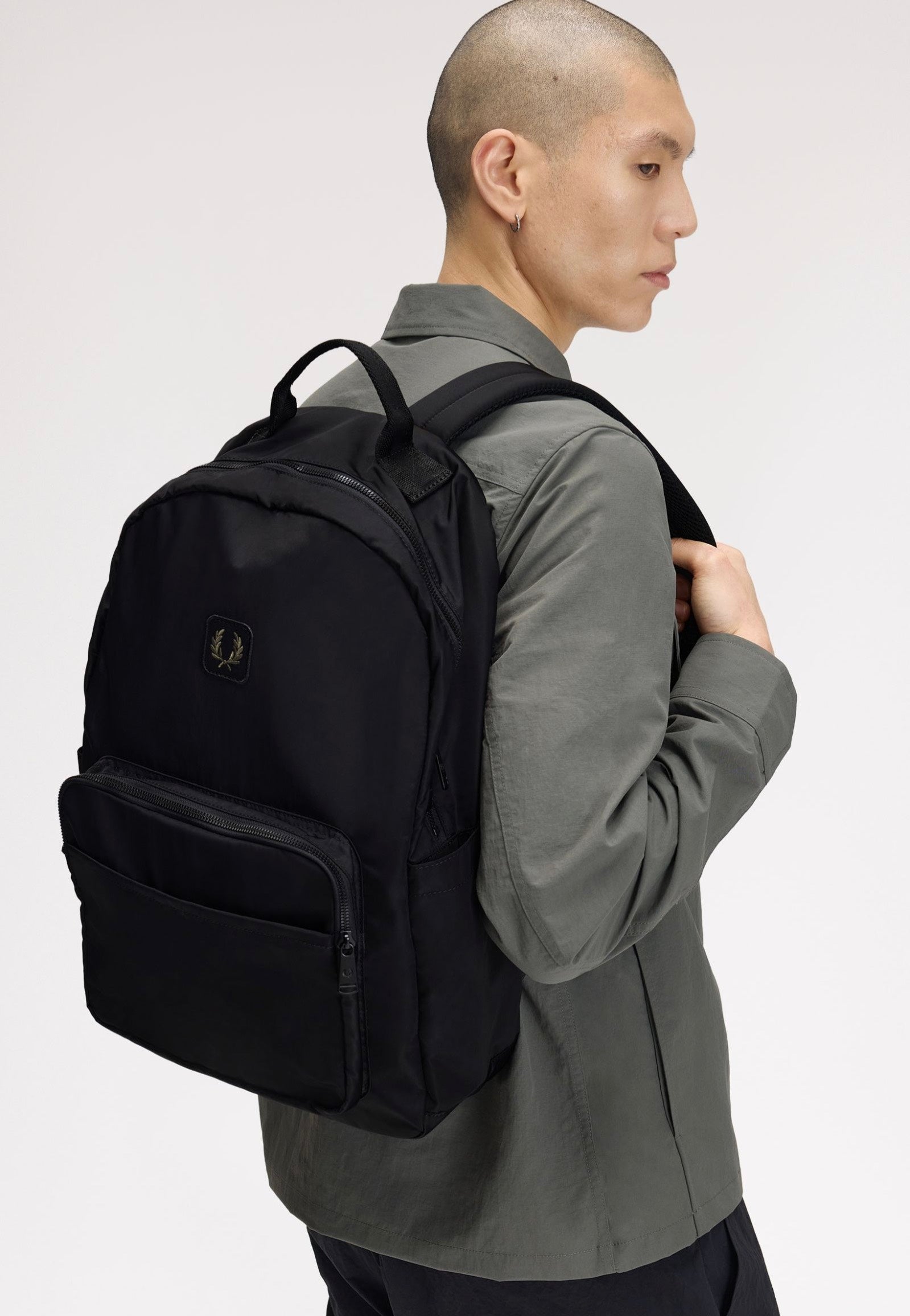 Fred Perry - Crinkle Nylon Black - Backpack | Neutral-Image