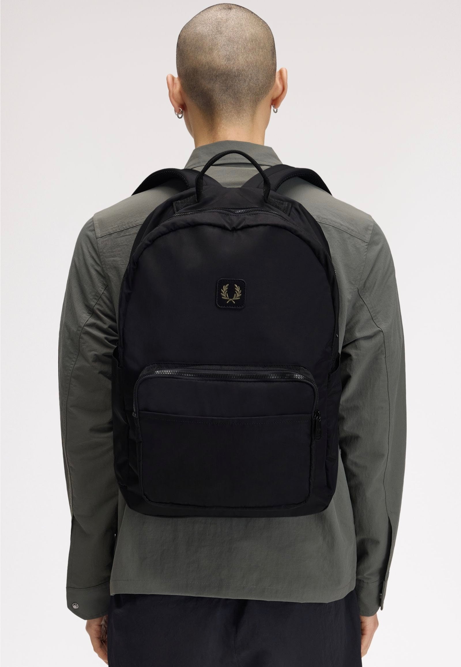 Fred Perry - Crinkle Nylon Black - Backpack | Neutral-Image