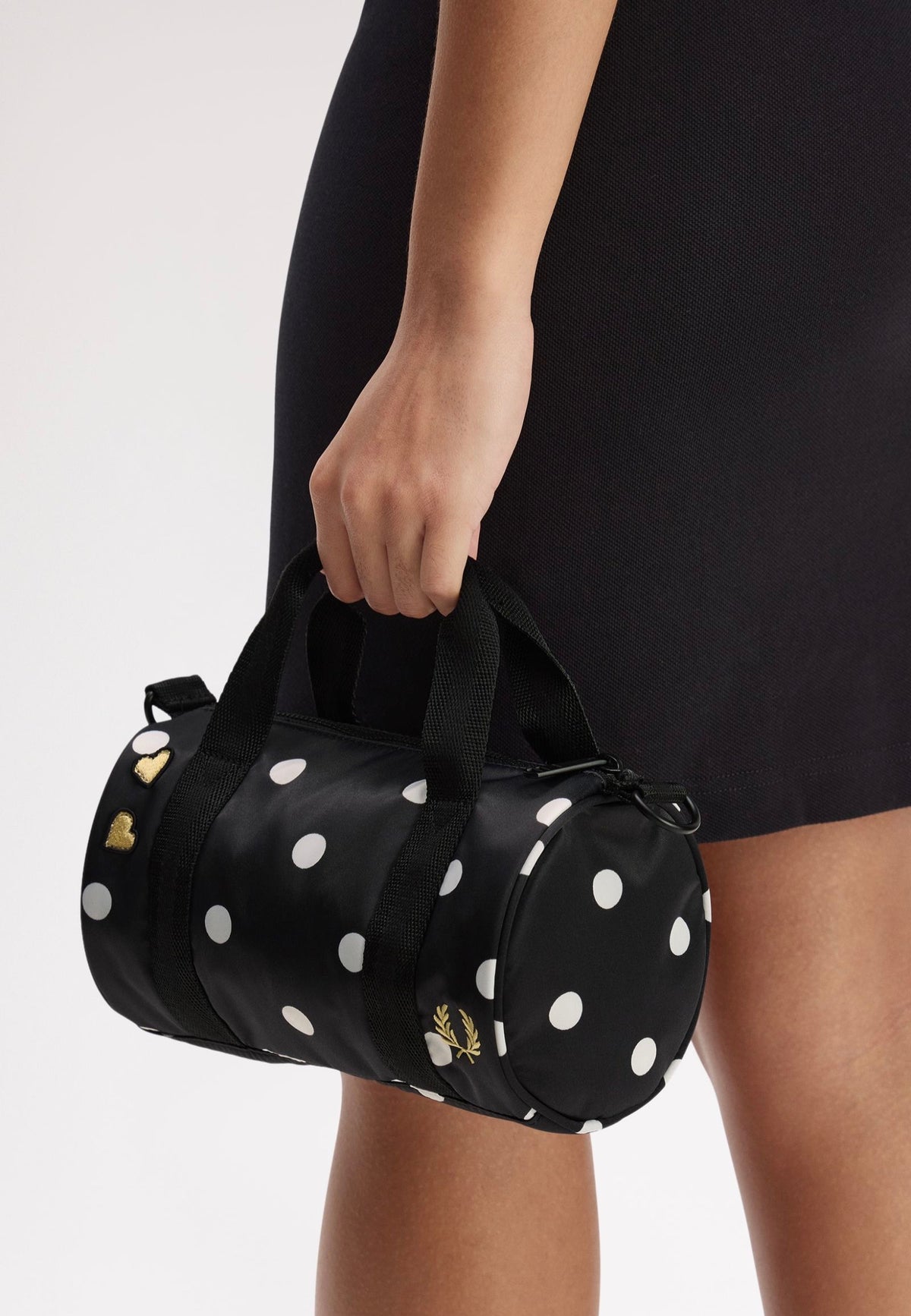 Fred Perry x Amy Winehouse Polka Dot Amy Mini Barrel Black Dufflebag | Women-Image