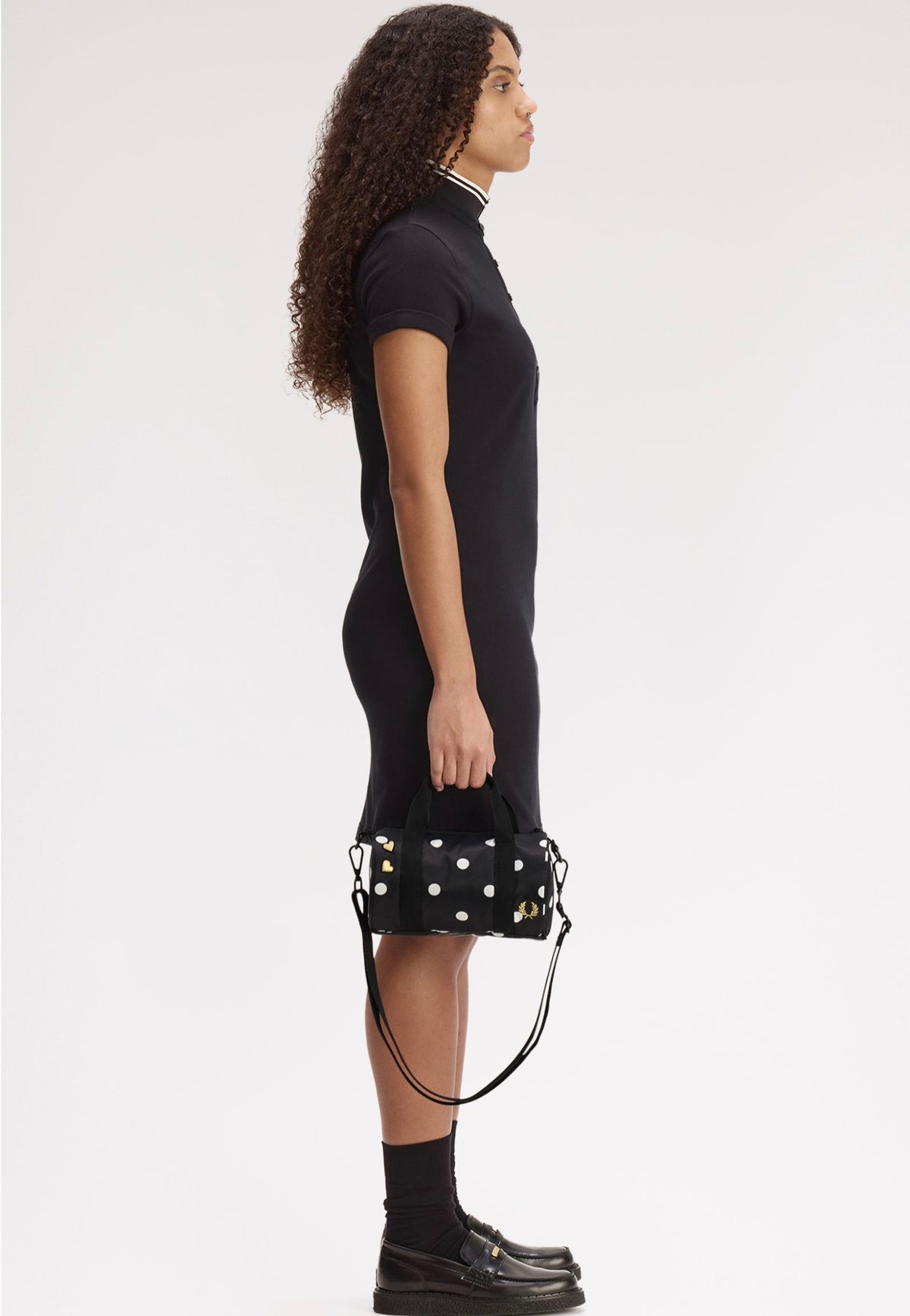 Fred Perry x Amy Winehouse Polka Dot Amy Mini Barrel Black Dufflebag | Women-Image