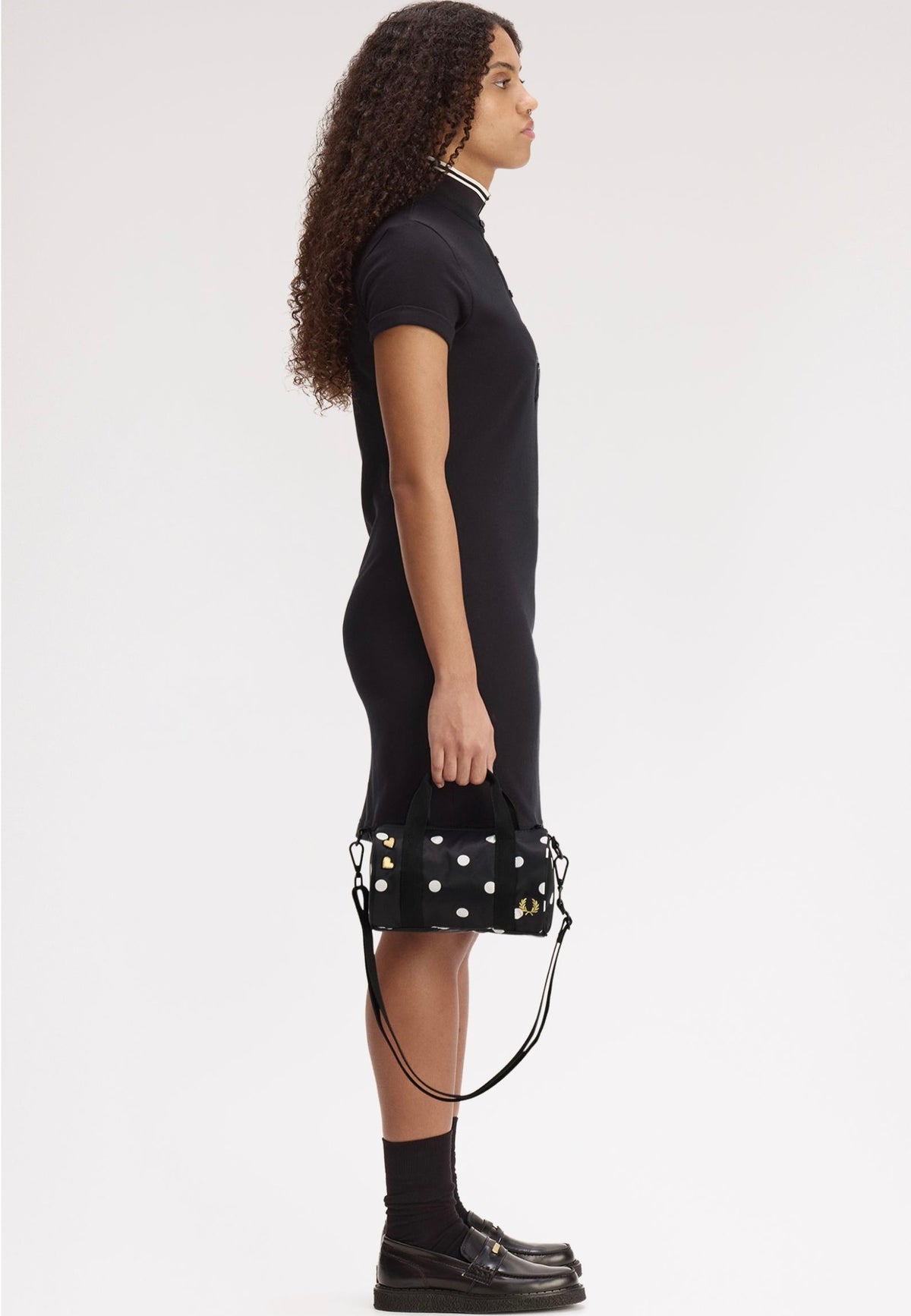 Fred Perry x Amy Winehouse Polka Dot Amy Mini Barrel Black Dufflebag | Women-Image