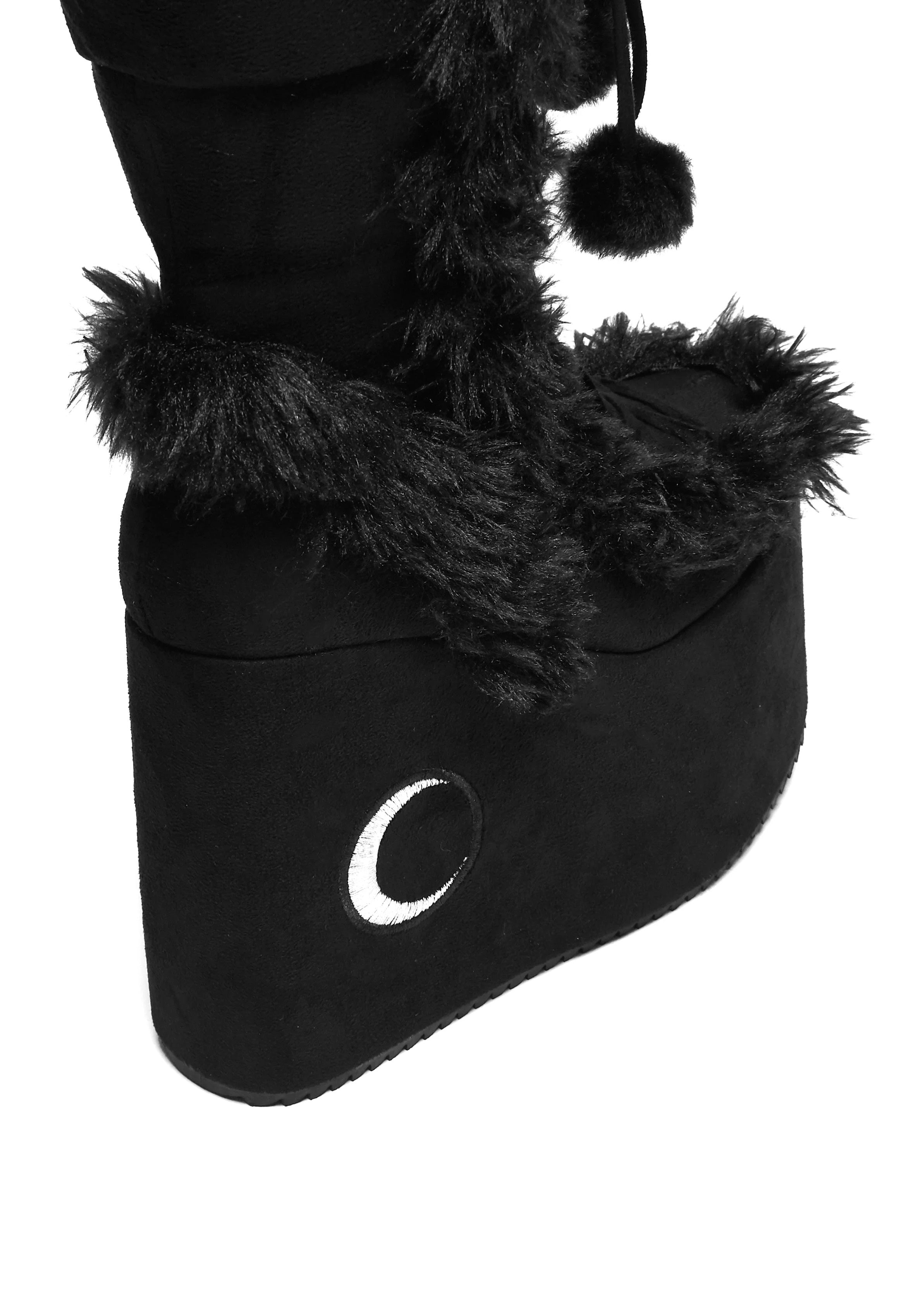 Koi Footwear x Twilight - La Push Crescent Platform Faux Fur Long Black - Girl Shoes | Women-Image