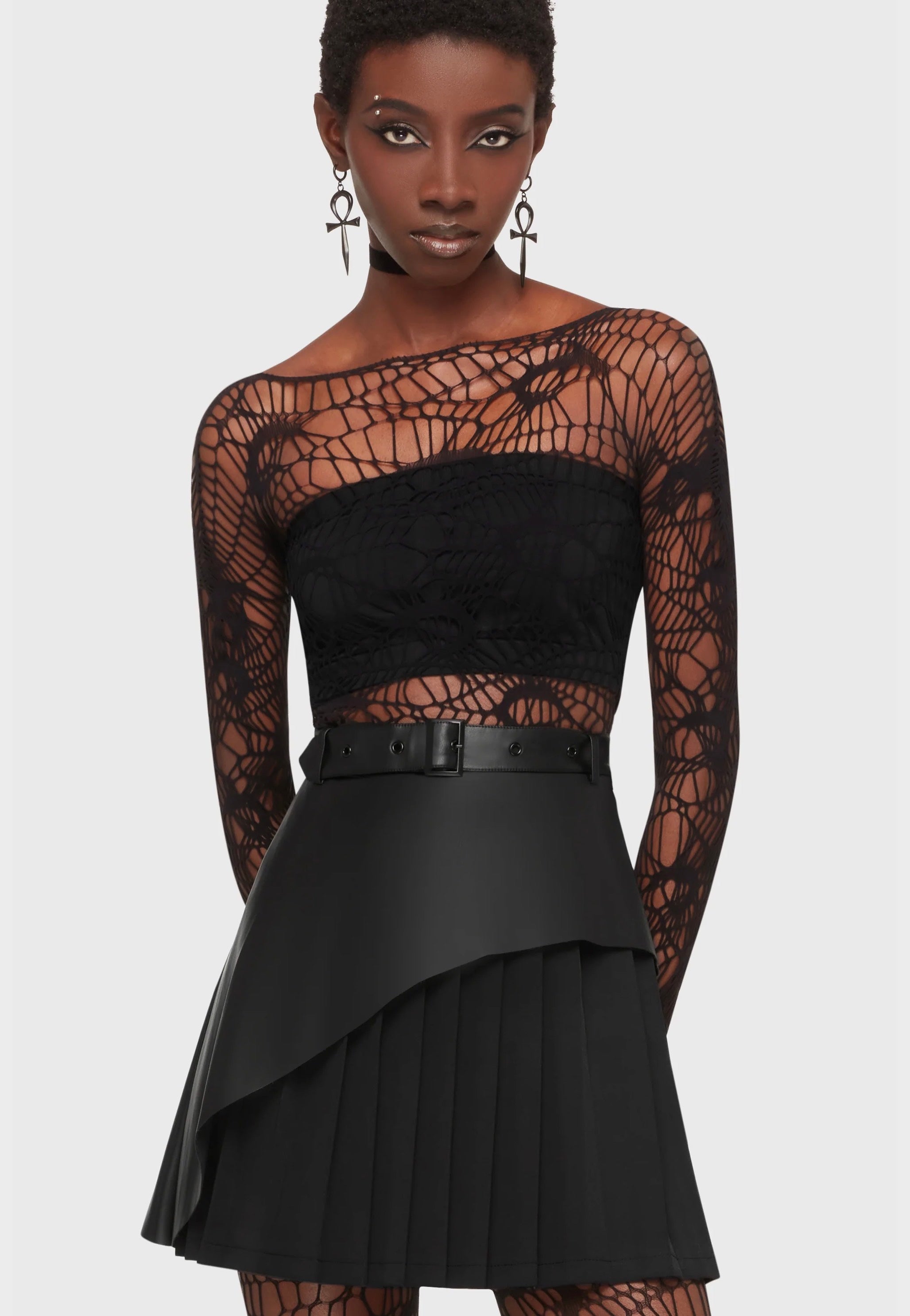 Killstar x Kihilist - Lamenthia Black - Top | Women-Image