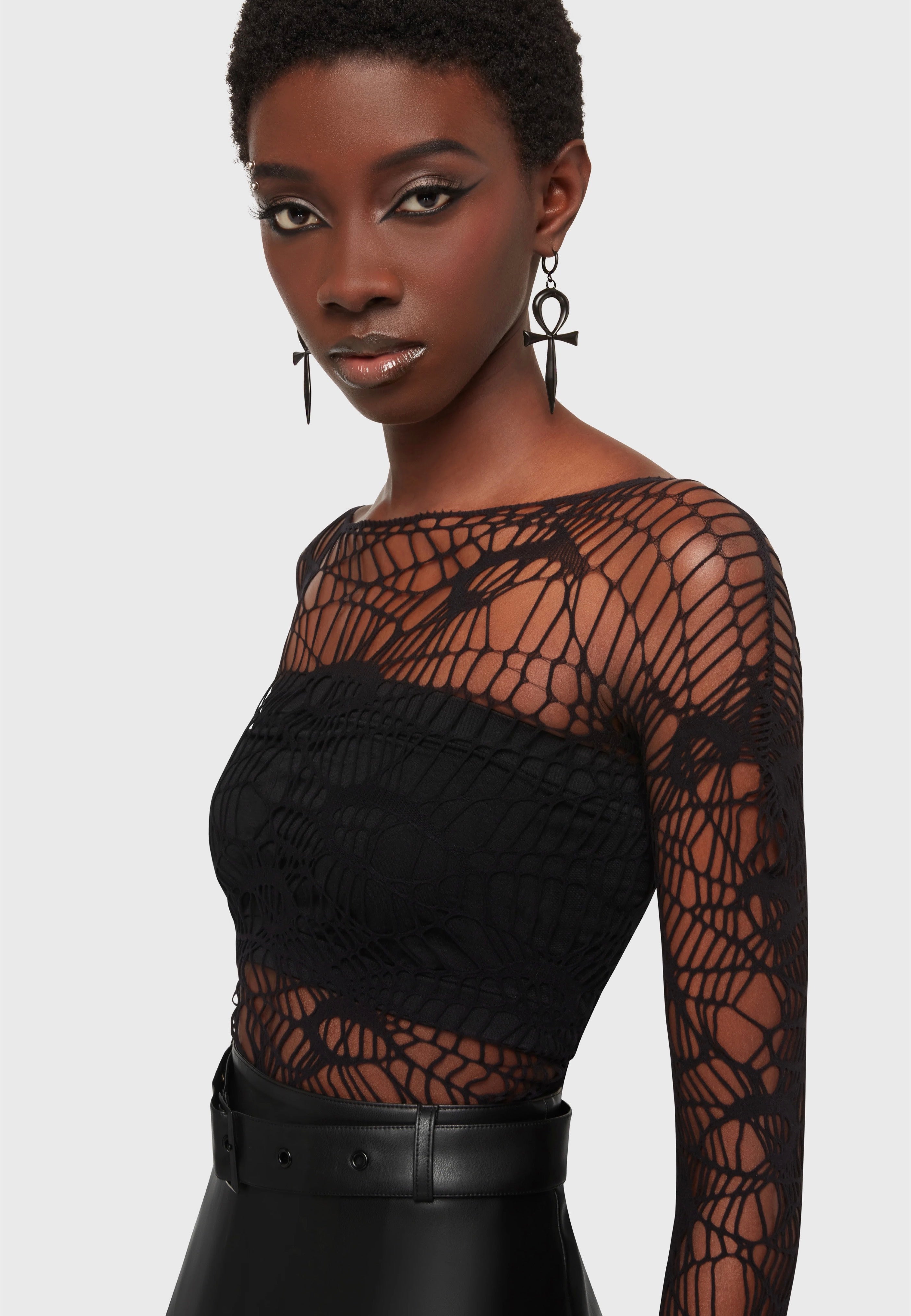 Killstar x Kihilist - Lamenthia Black - Top | Women-Image