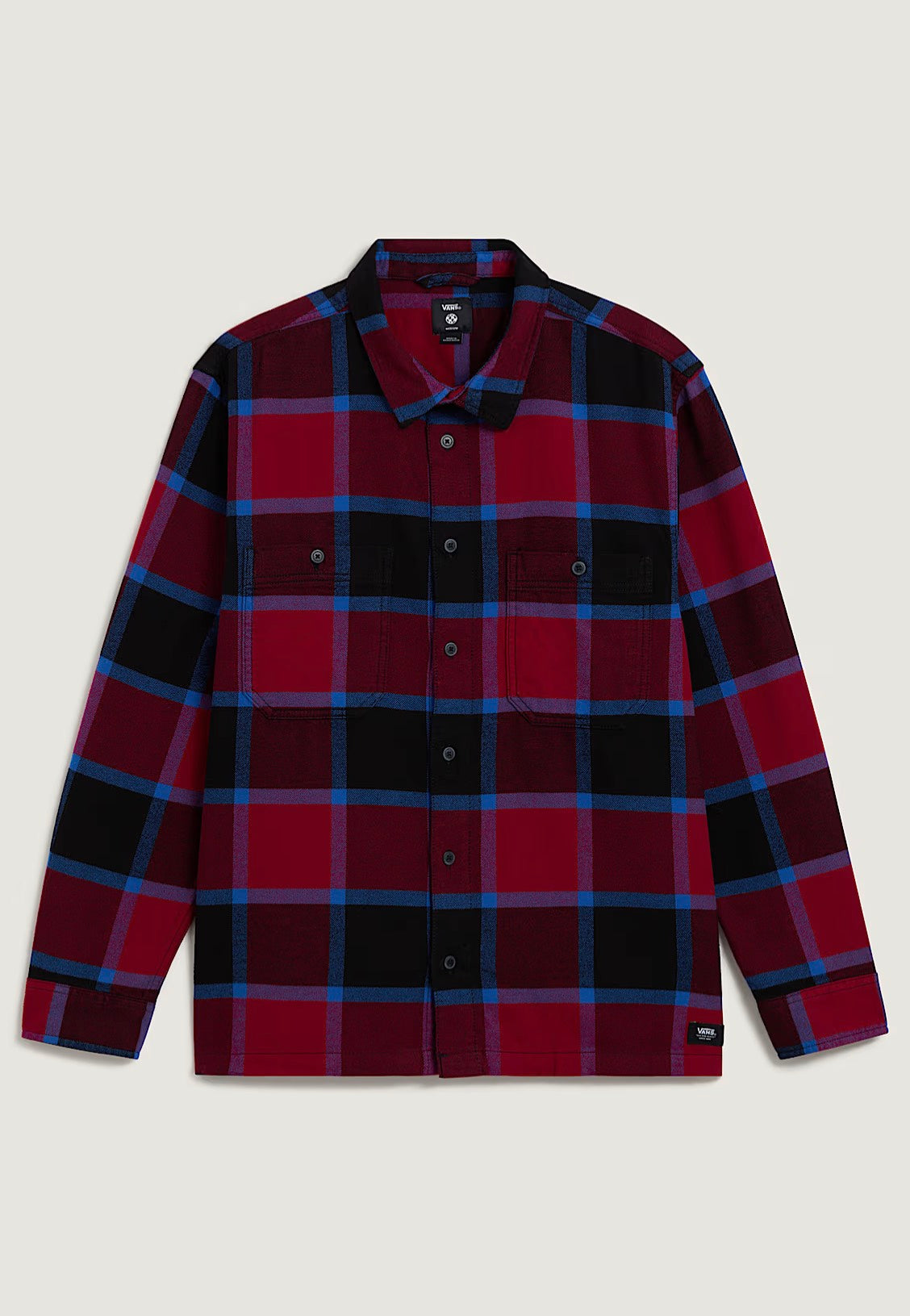 Vans - Larkspur Plaid Flannel Bordeaux/Black - Shirt | Men-Image