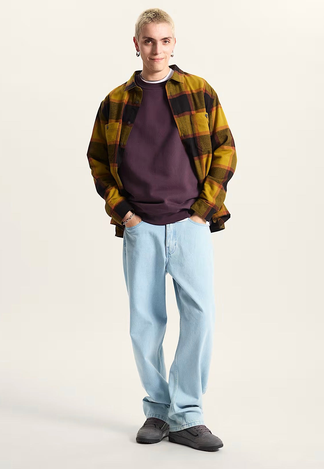 Vans - Larkspur Plaid Flannel Burnt Gold/Black - Shirt | Men-Image
