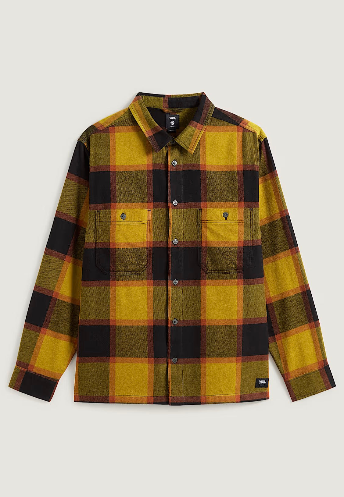 Vans - Larkspur Plaid Flannel Burnt Gold/Black - Shirt | Men-Image