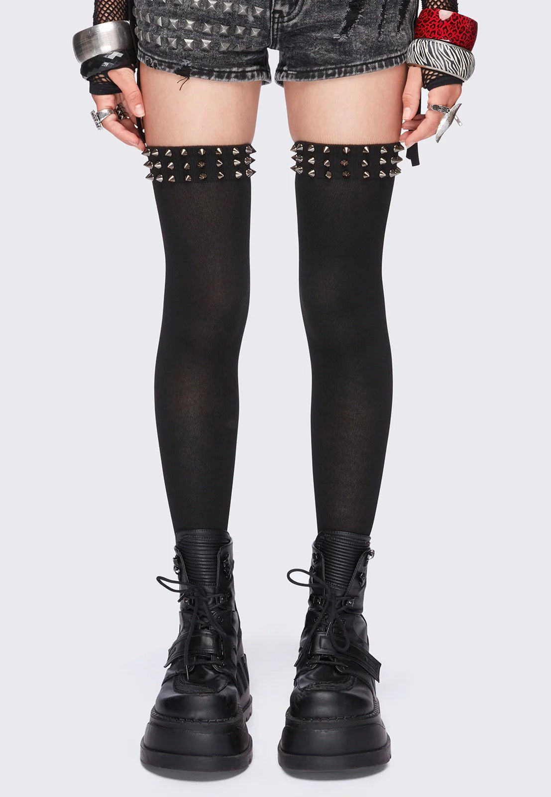 Minga London - Lexa Thigh Black - Tights | Women-Image