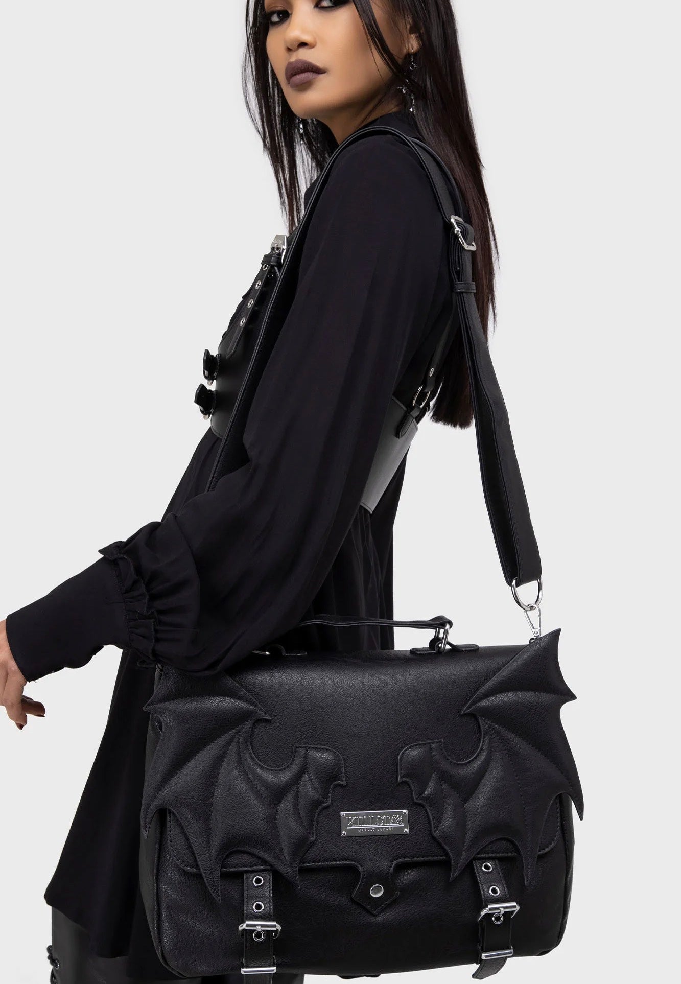 Killstar - Le Fey Messenger Black - Messenger Bag | Women-Image