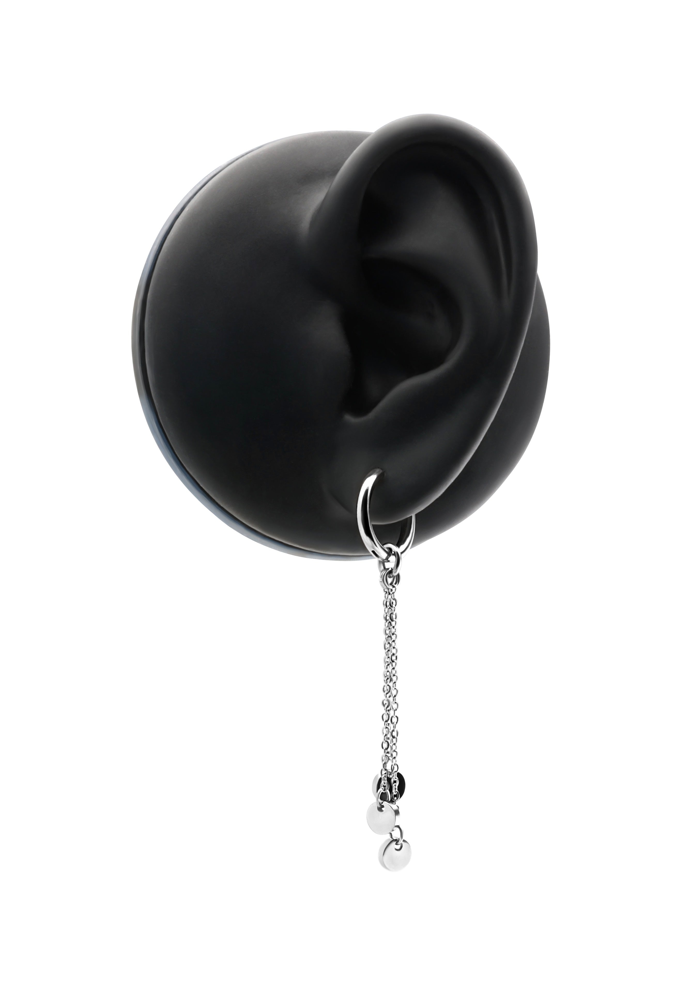 Wildcat - Little Plate Hoops Silver - Earrings | Neutral-Image