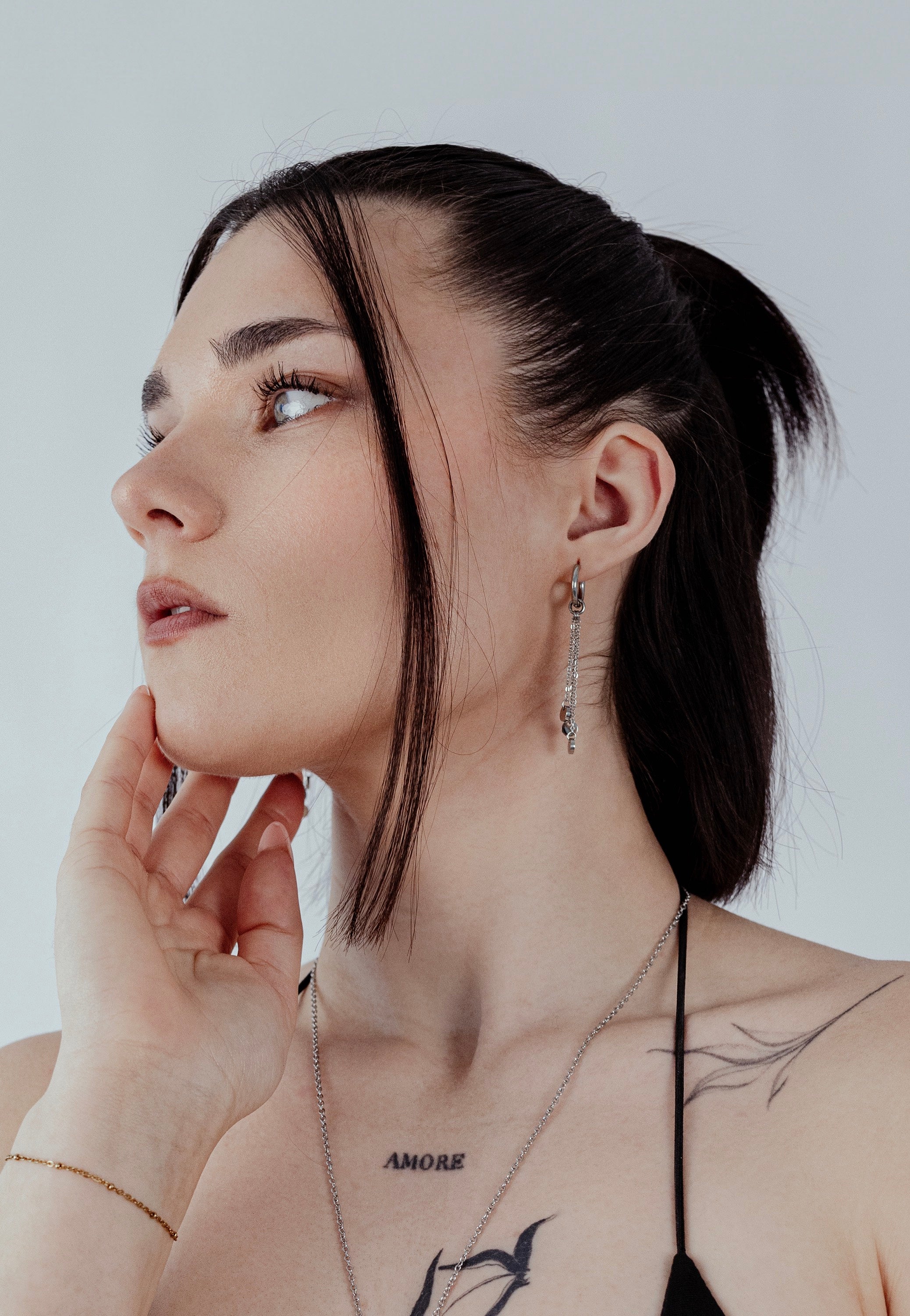 Wildcat - Little Plate Hoops Silver - Earrings | Neutral-Image