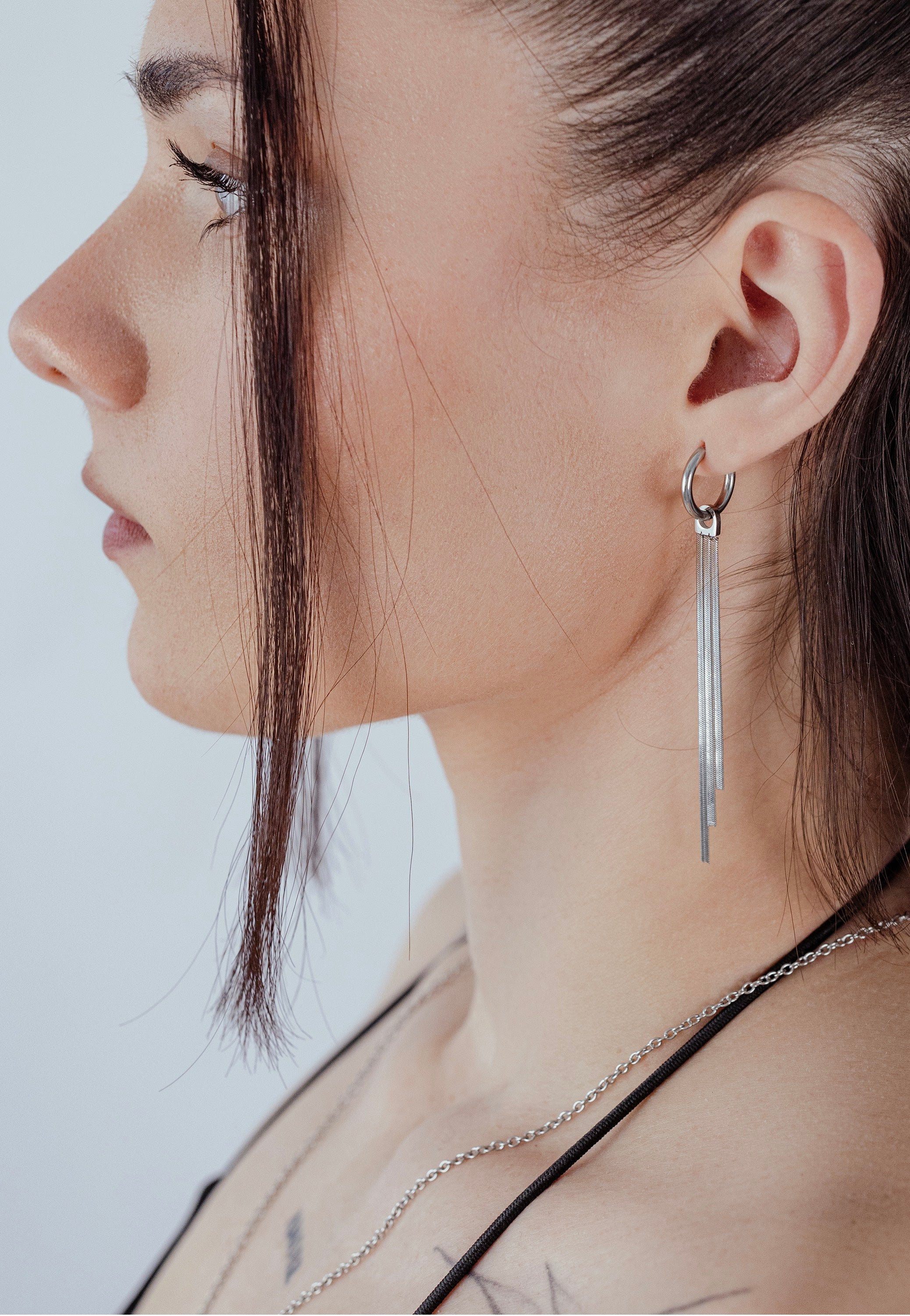 Wildcat - Little Snakechain Hoops Silver - Earrings | Neutral-Image