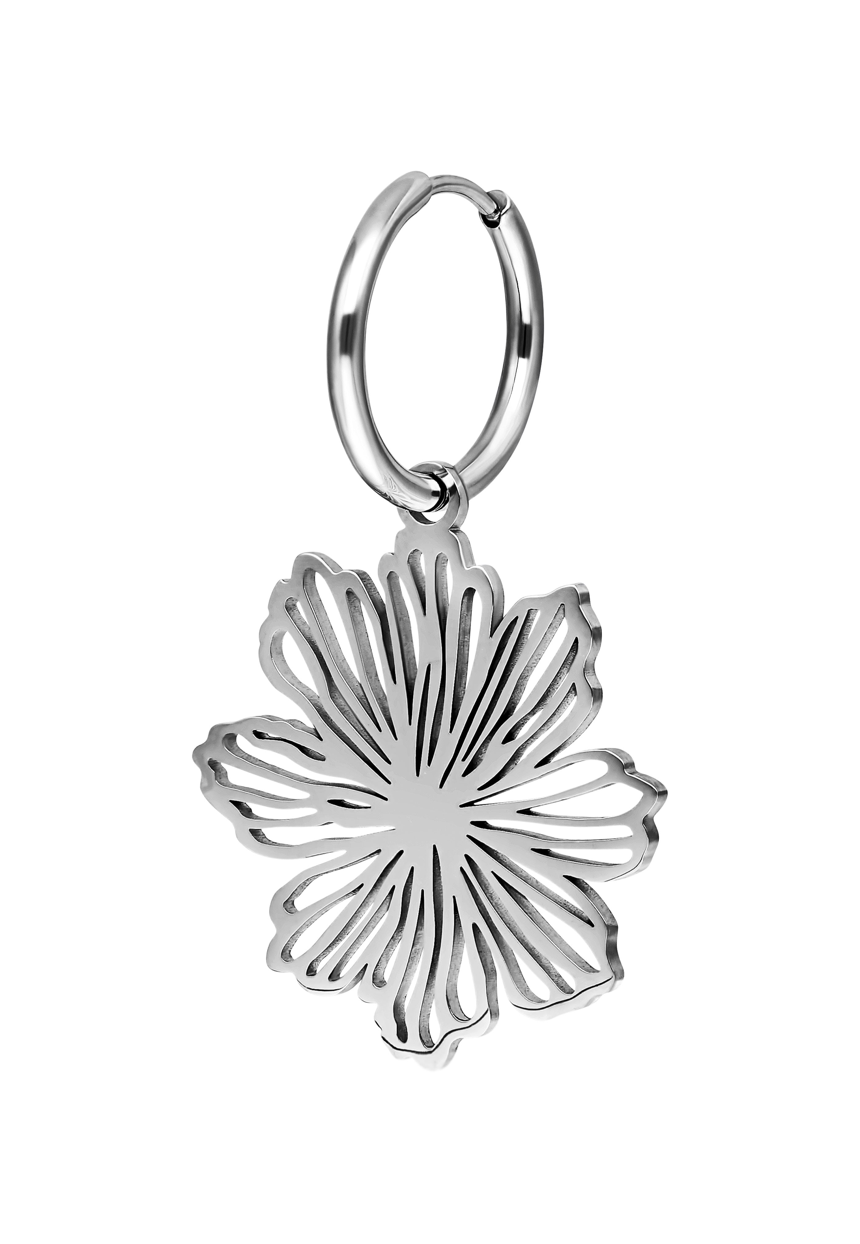 Wildcat - Fine Flower Hoops Silver - Earrings | Neutral-Image