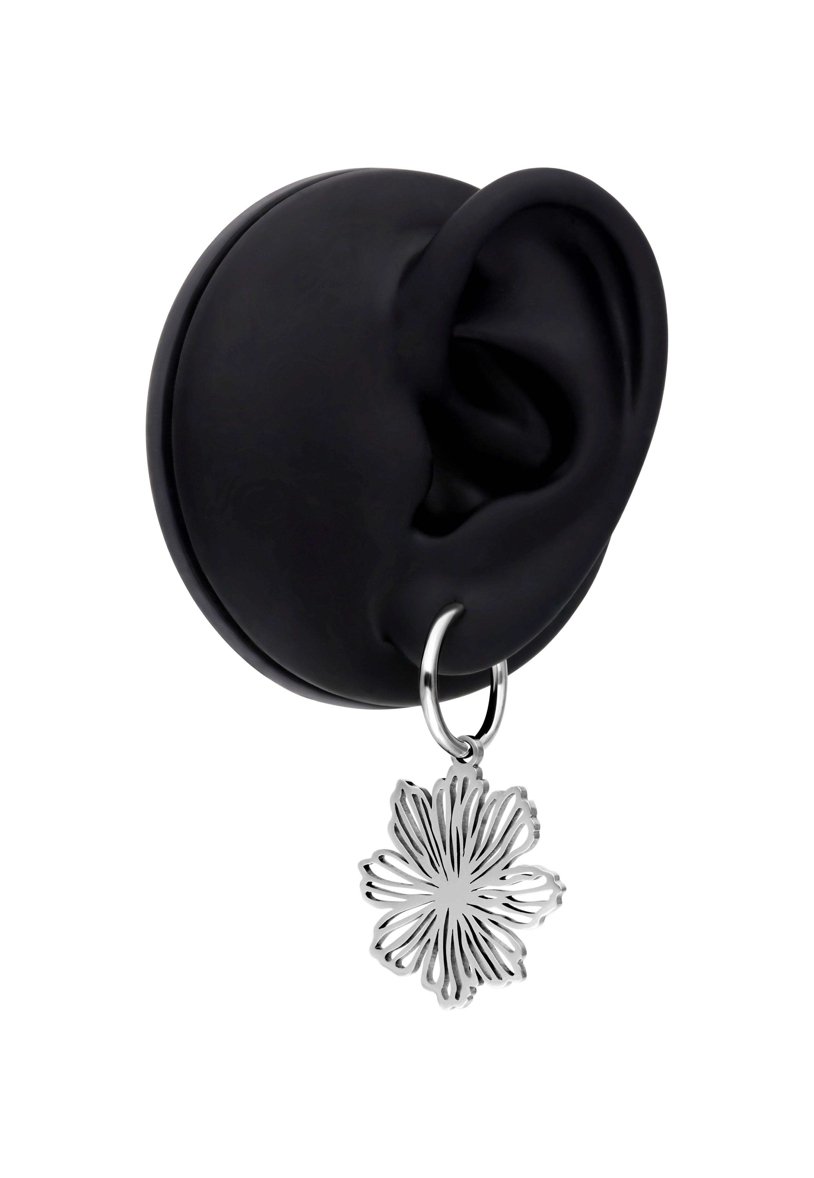 Wildcat - Fine Flower Hoops Silver - Earrings | Neutral-Image