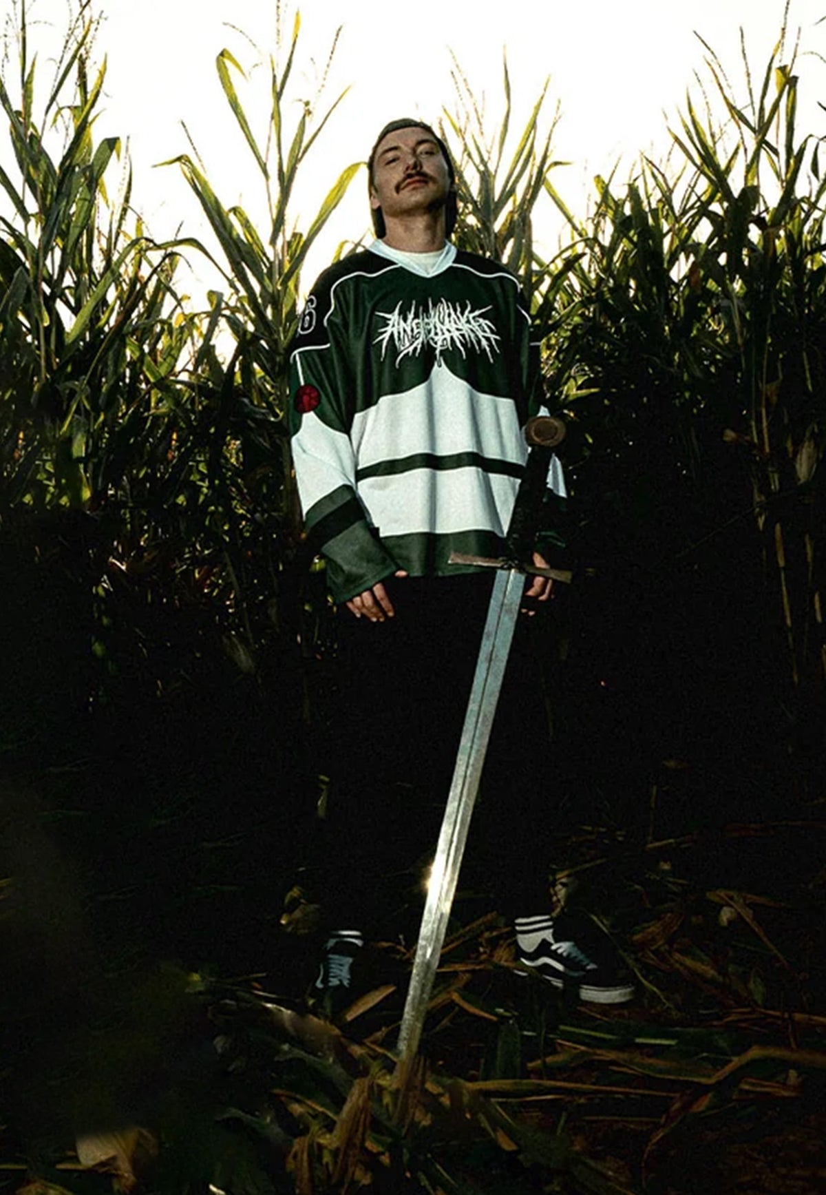 MaskOff Apparel x Angelmaker ANGELMAKER Performance Green Hockey Jersey | Men-Image