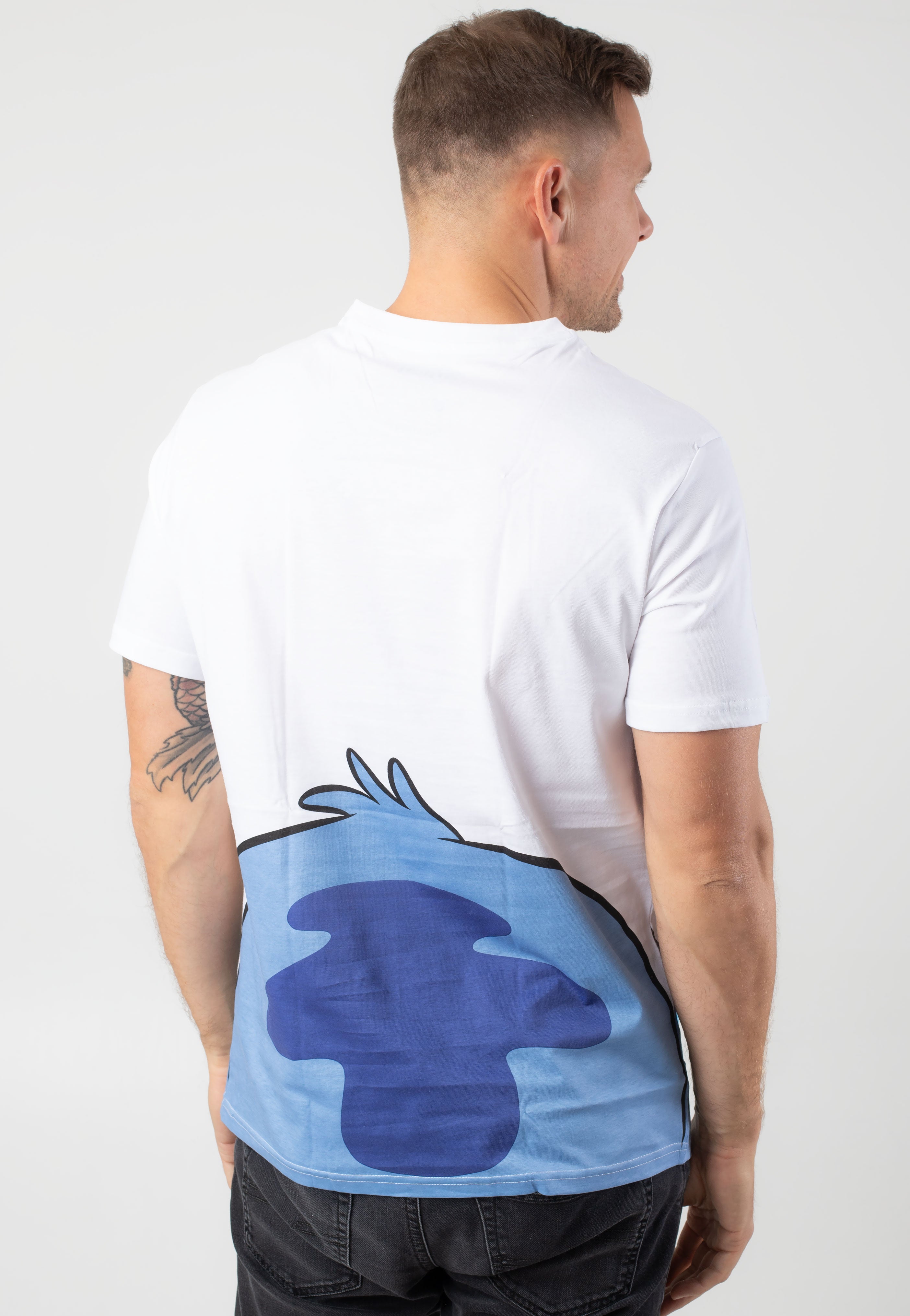 Lilo & Stitch - Peeking Stitch White - T-Shirt | Men-Image