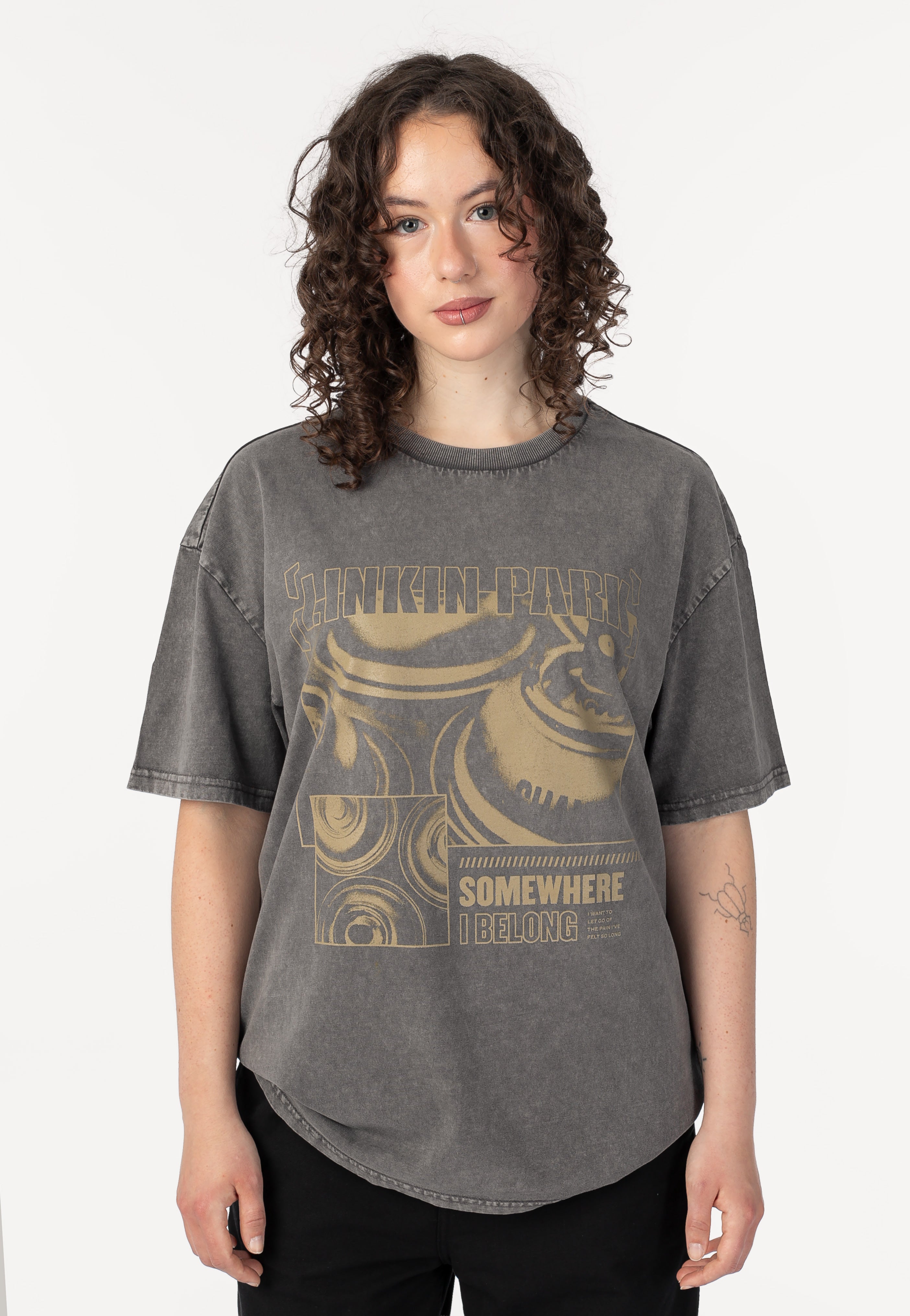 Linkin Park Somewhere I Belong Vintage Loose Grey - T-Shirt