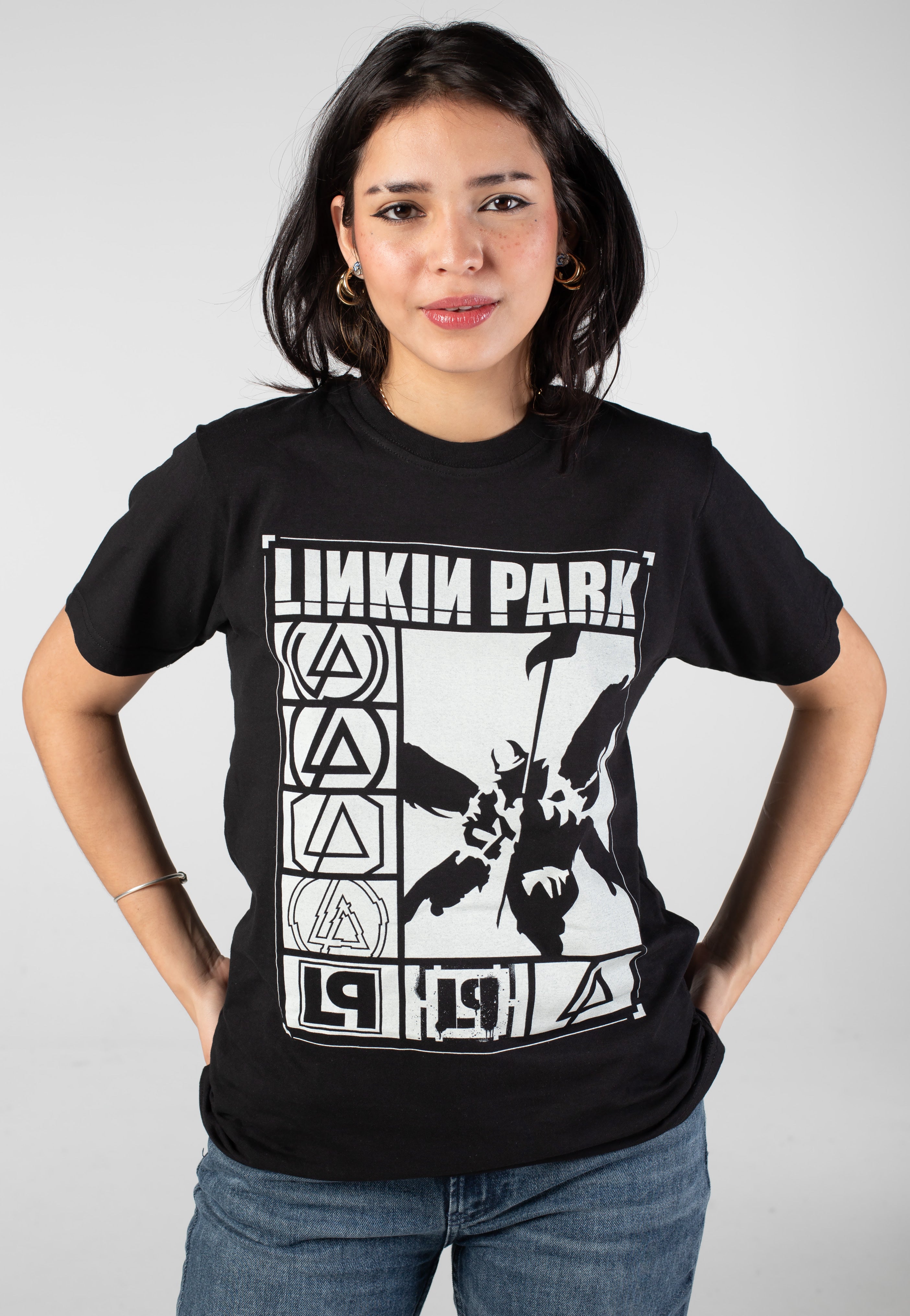 Linkin Park - Logos Rectangle - T-Shirt | Women-Image
