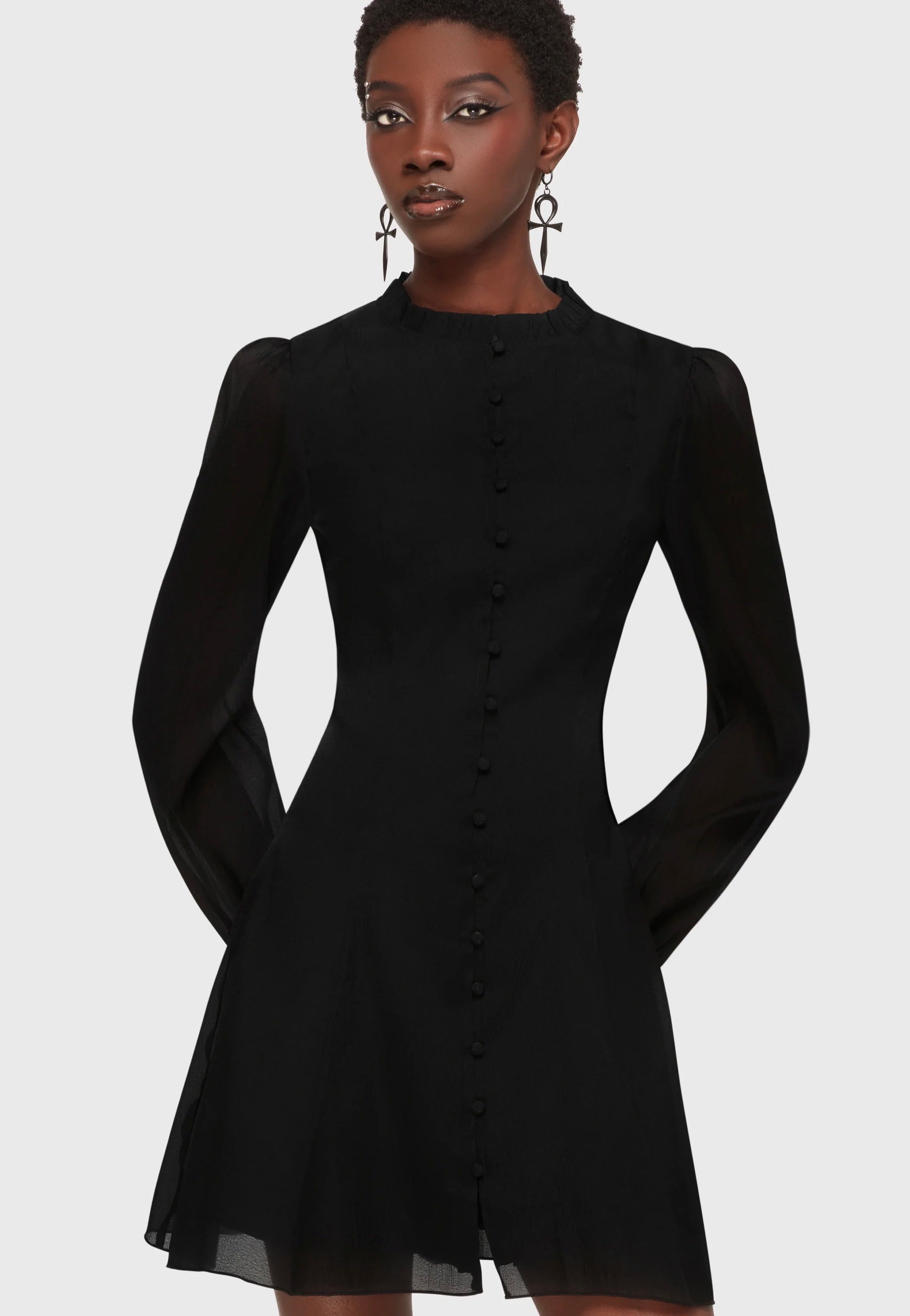 Killstar x Kihilist - Liora's Wrath Mini Black - Dress | Women-Image