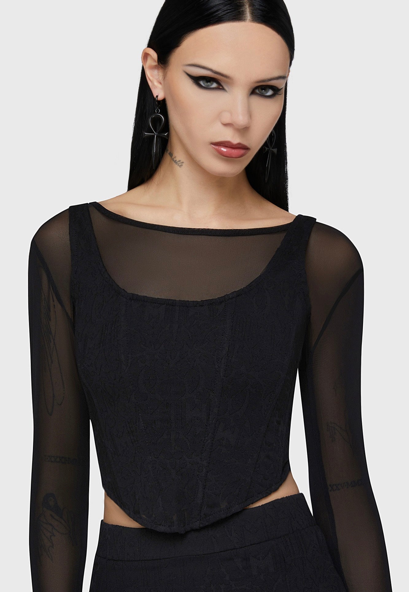 Killstar x Motionless In White - Lisbeth Black - Corset | Women-Image