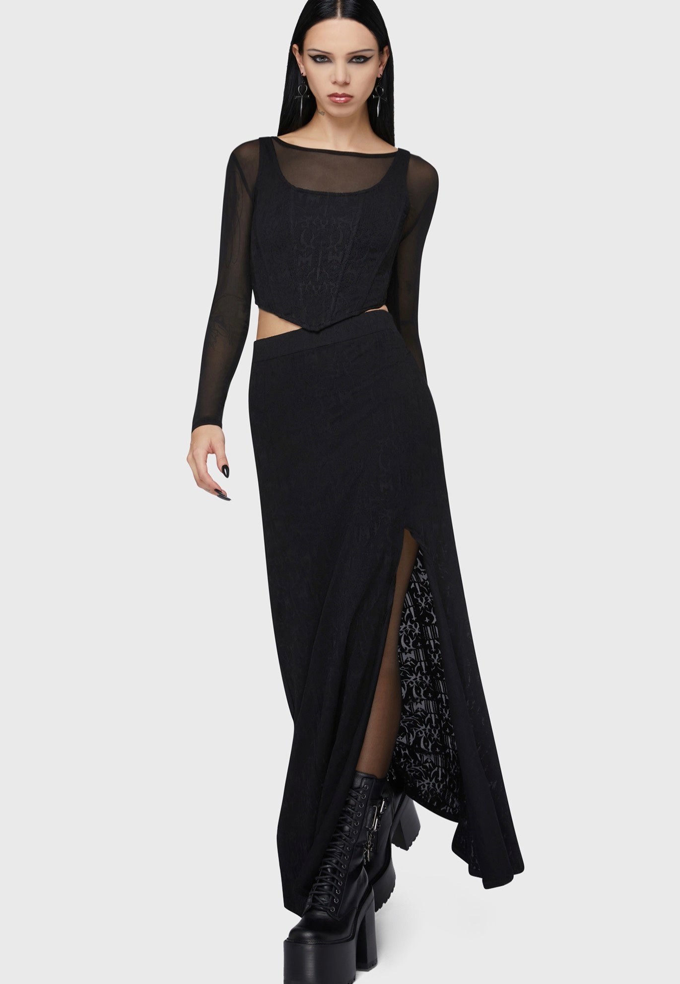 Killstar x Motionless In White - Lisbeth Black - Corset | Women-Image