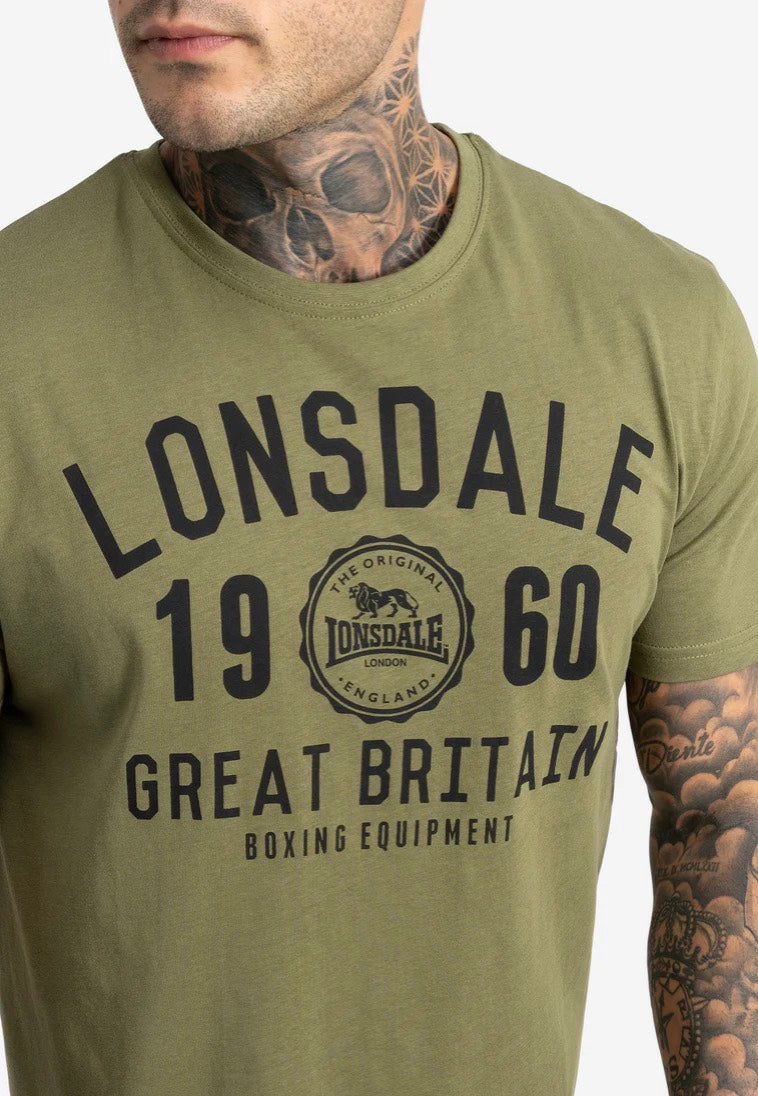 Lonsdale - Bangor Black/Olive Pack Of 2 - T-Shirt | Men-Image