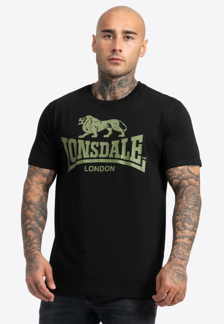 Lonsdale - Bangor Black/Olive Pack Of 2 - T-Shirt | Men-Image