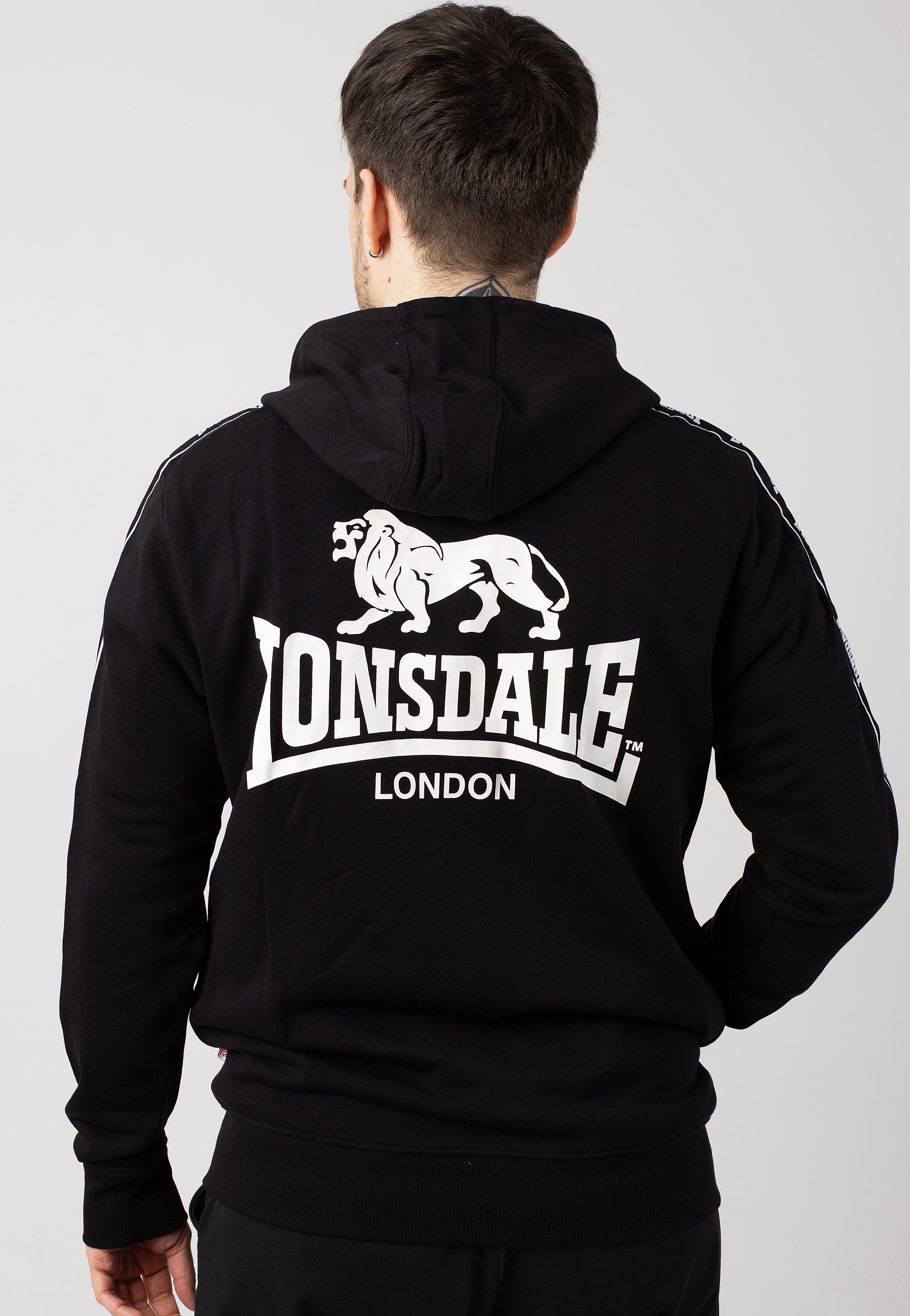 Lonsdale - Bigton Black/White - Zipper | Men-Image