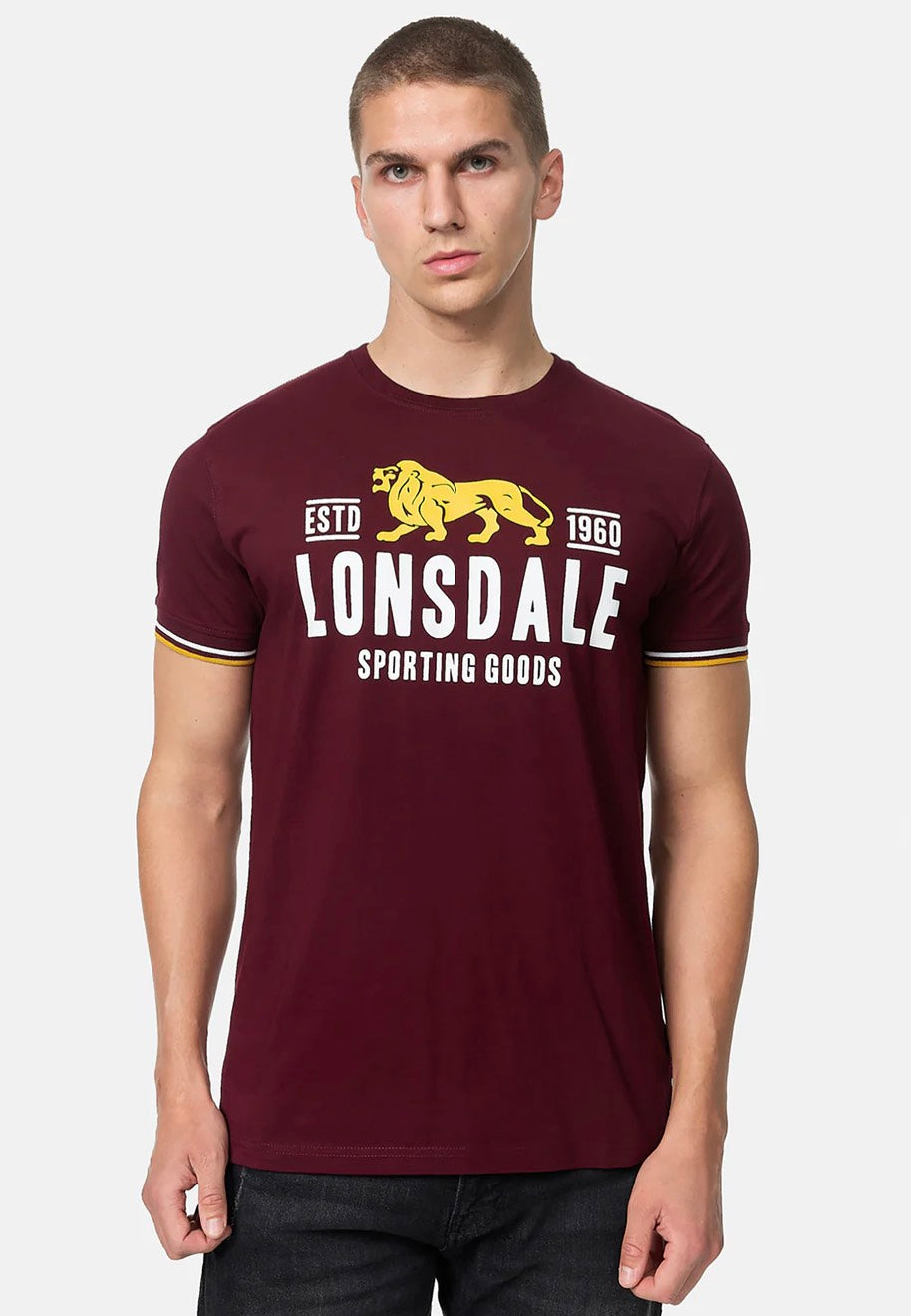 Lonsdale - Blagh Oxblood/Yellow/White - T-Shirt | Men-Image