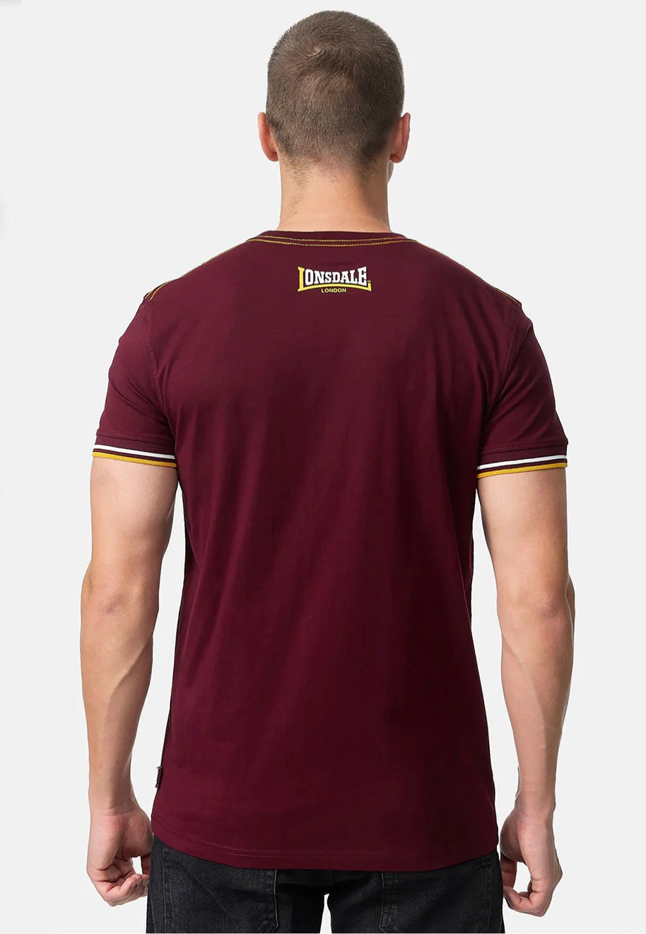 Lonsdale - Blagh Oxblood/Yellow/White - T-Shirt | Men-Image