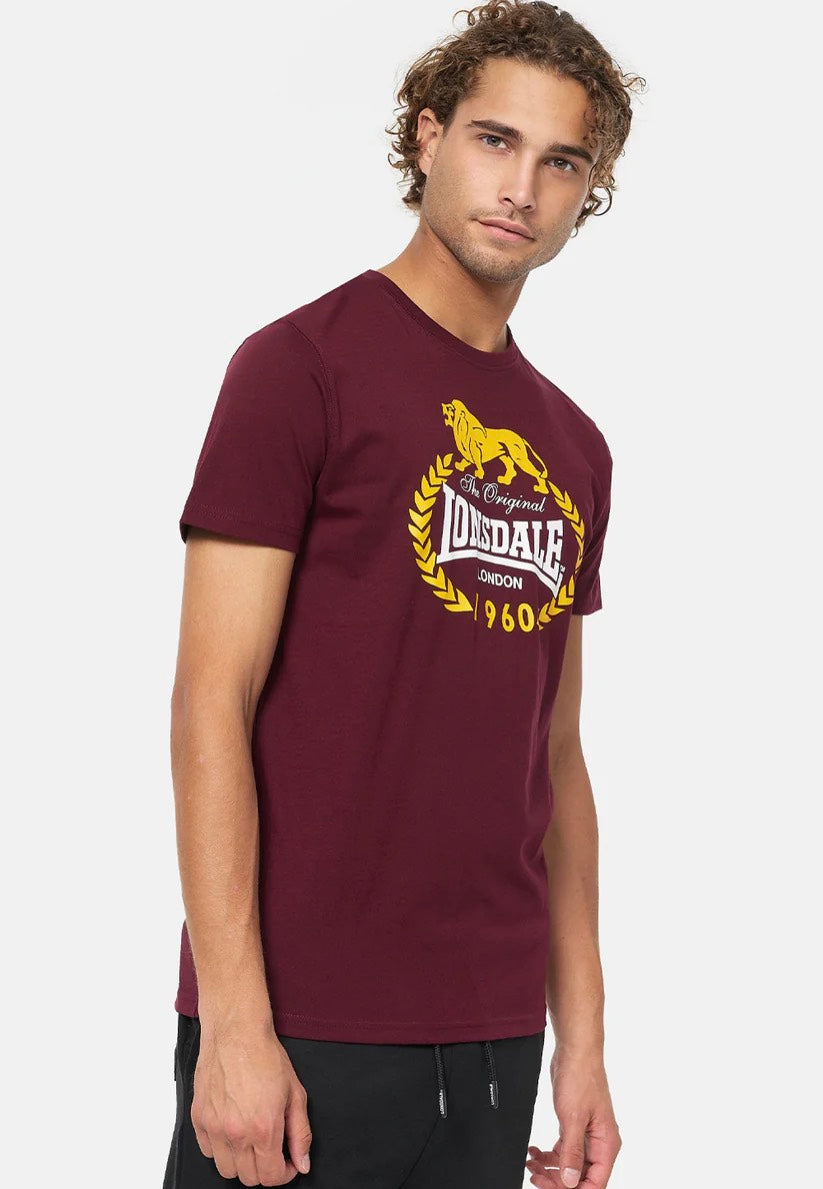 Lonsdale - Ecclaw Pack Of 2 Black/Oxblood - T-Shirt | Men-Image