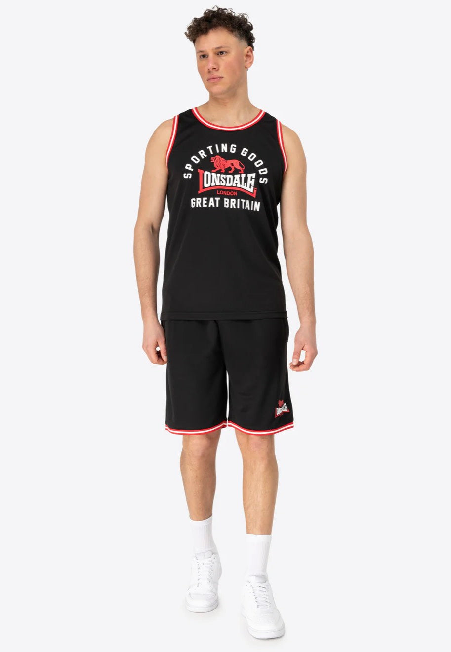 Lonsdale - Pewsey Black/Red/White - Tracksuit | Men-Image