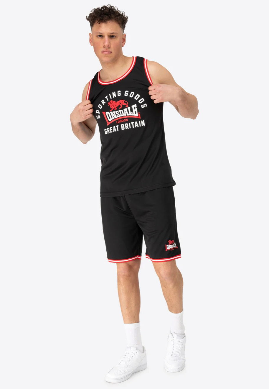 Lonsdale - Pewsey Black/Red/White - Tracksuit | Men-Image