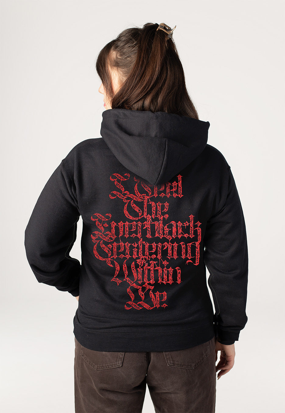 Lorna Shore - Red Logo Puff Print - Hoodie | Women-Image