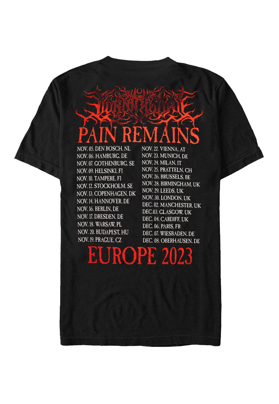 Lorna Shore - Pain Remains Tour 2023 - T-Shirt | Neutral-Image