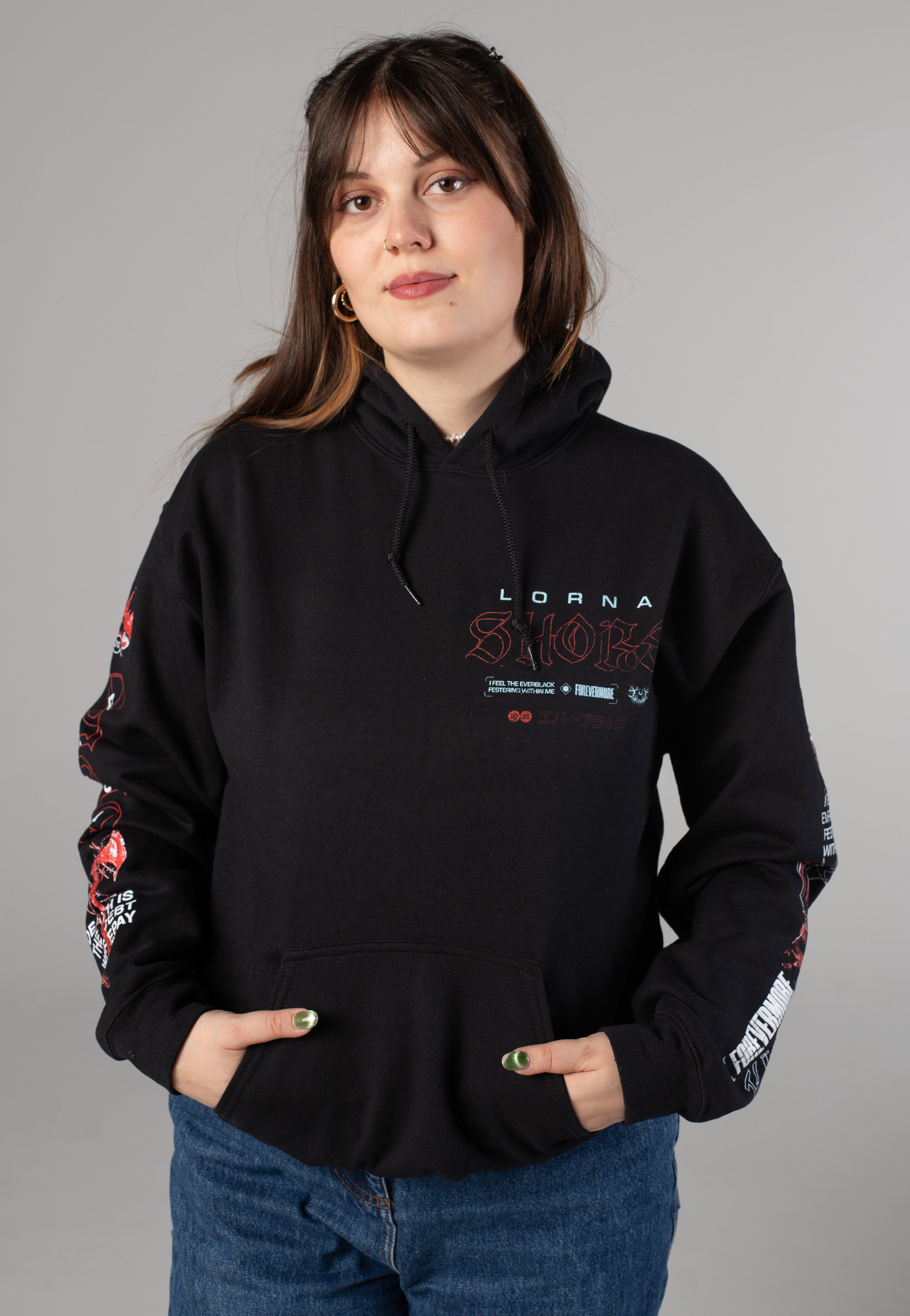 Lorna Shore - Red Skull - Hoodie | Women-Image