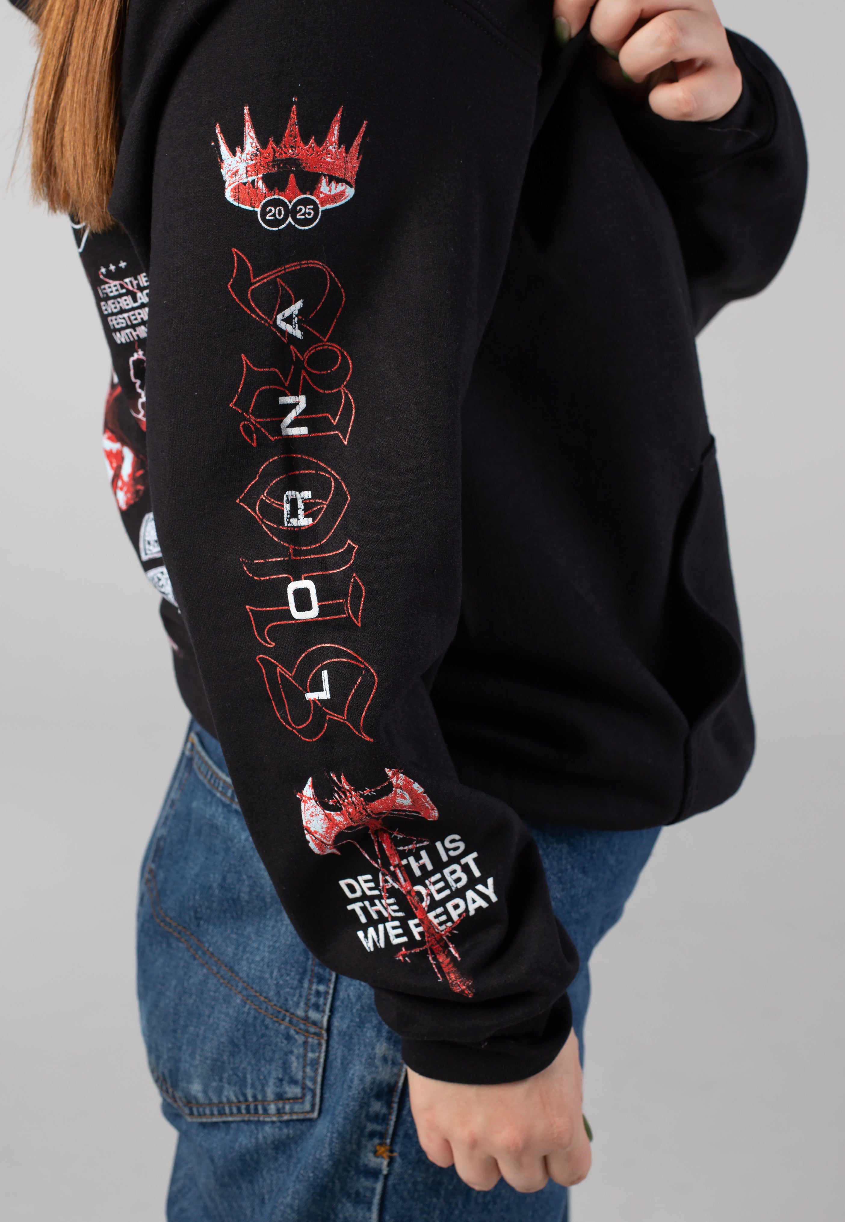 Lorna Shore - Red Skull - Hoodie | Women-Image