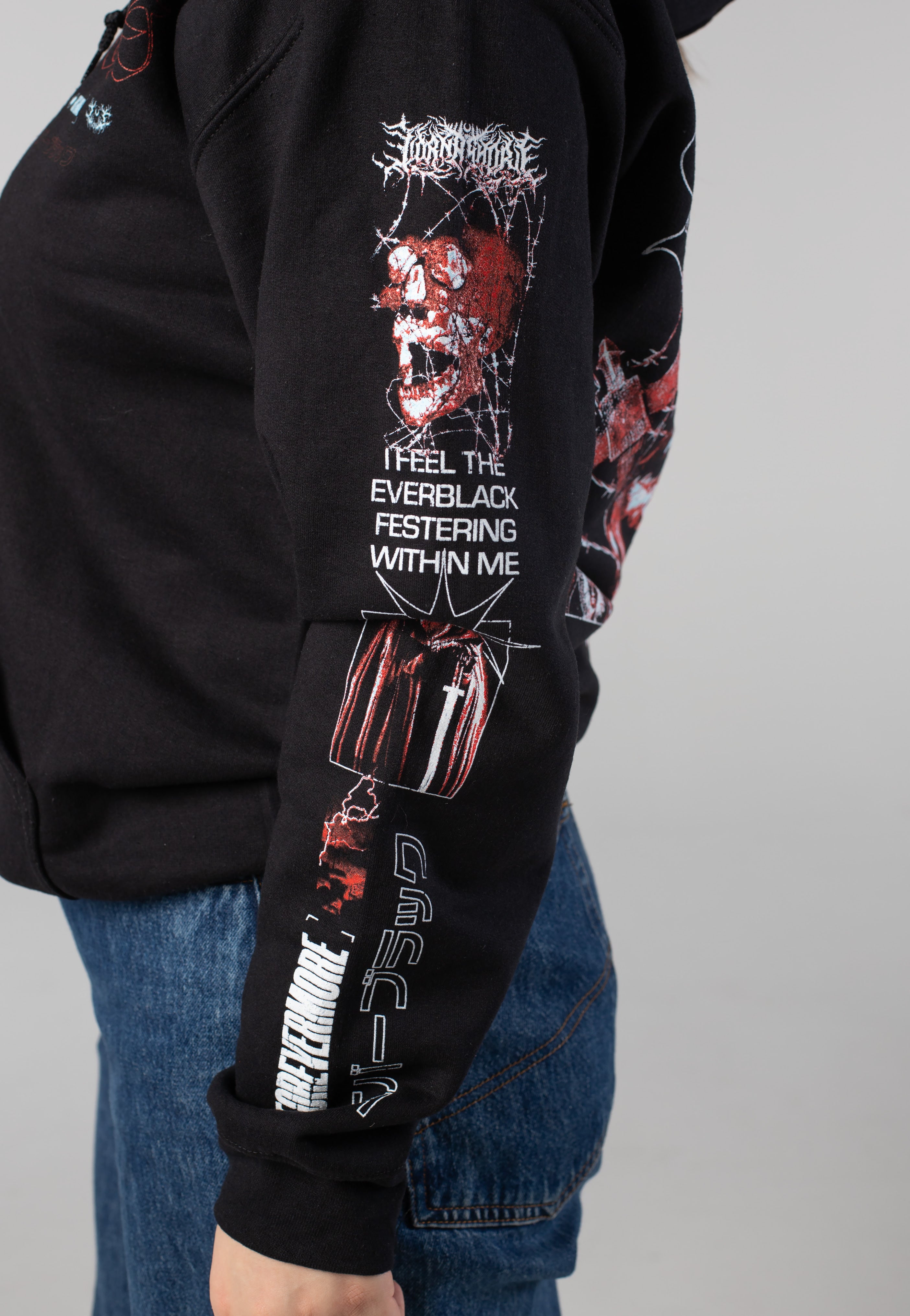 Lorna Shore - Red Skull - Hoodie | Women-Image