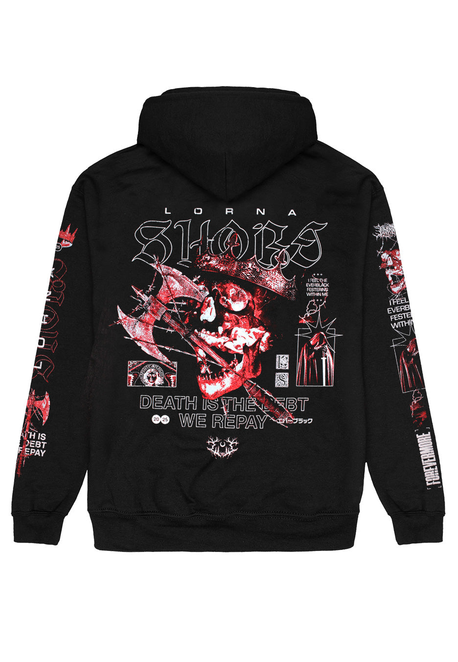 Lorna Shore - Red Skull - Hoodie | Neutral-Image