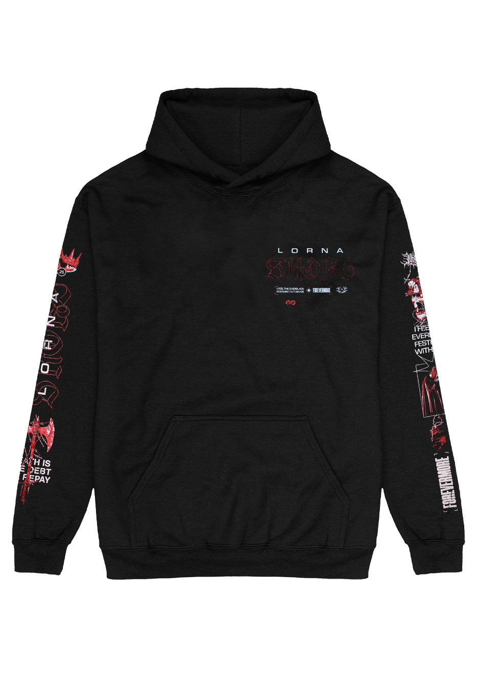 Lorna Shore - Red Skull - Hoodie | Neutral-Image
