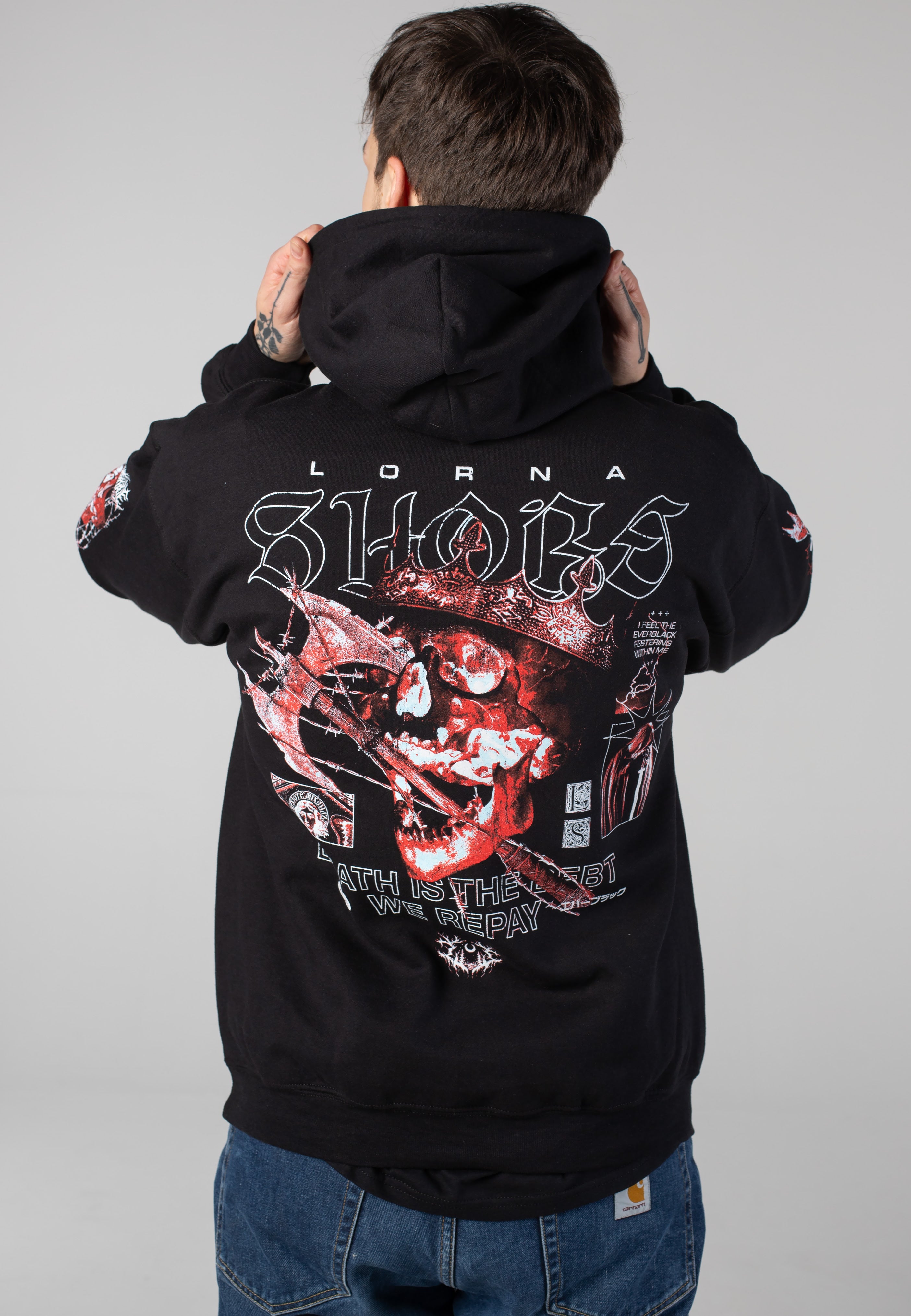 Lorna Shore - Red Skull - Hoodie | Men-Image