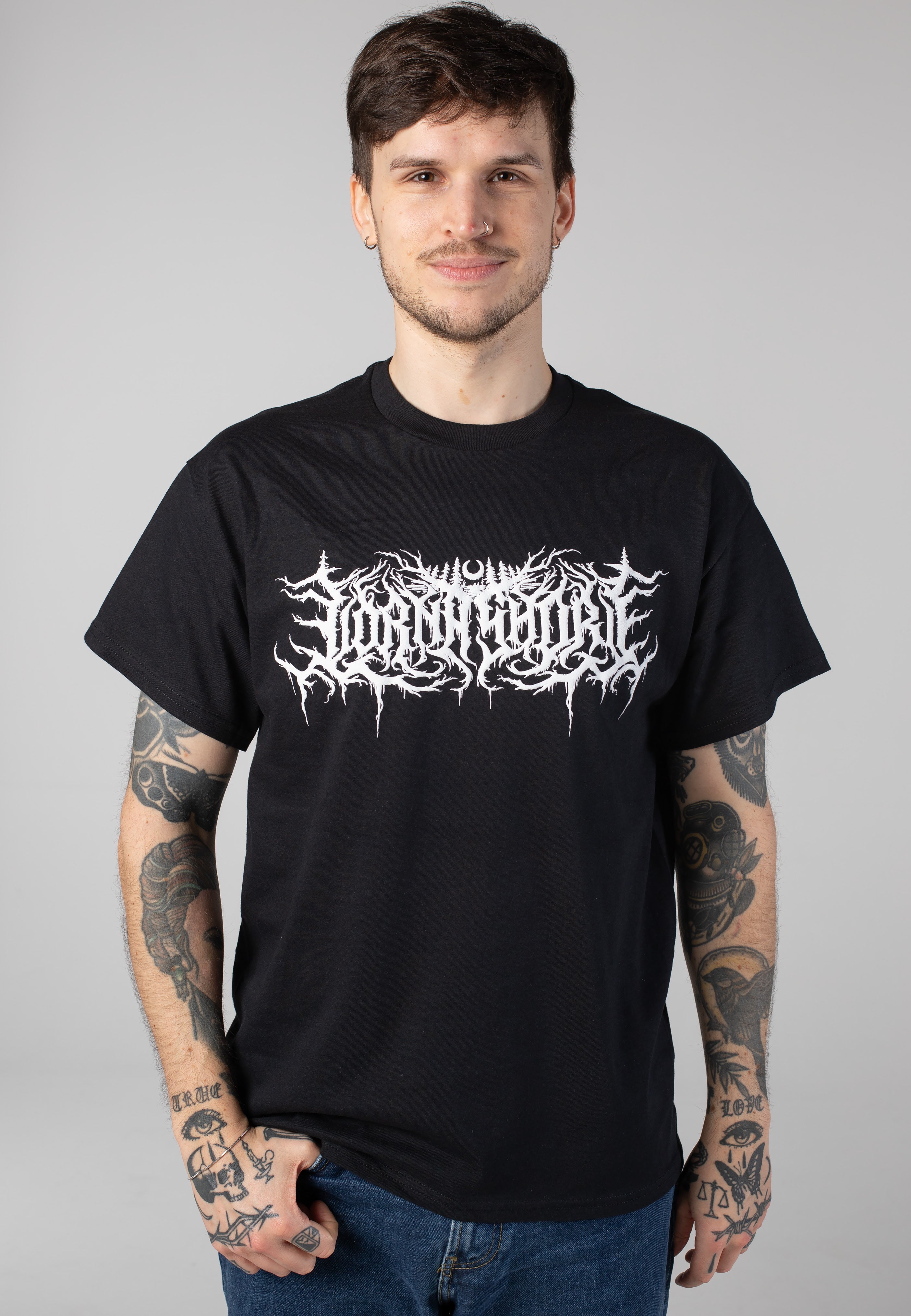 Lorna Shore - White Logo 3D Puff Print - T-Shirt | Men-Image